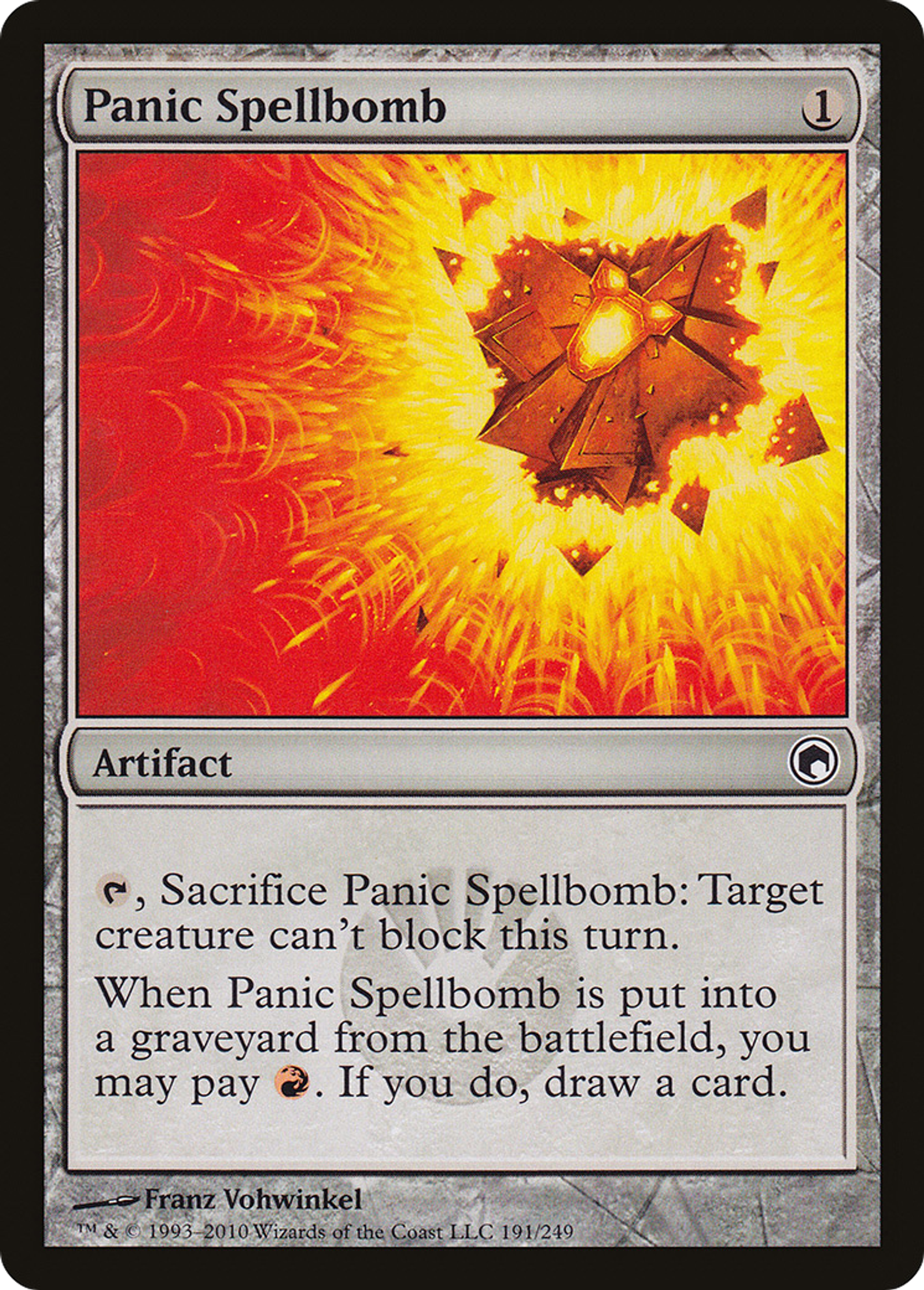 Panic Spellbomb — Scars of Mirrodin — Magic: The Gathering