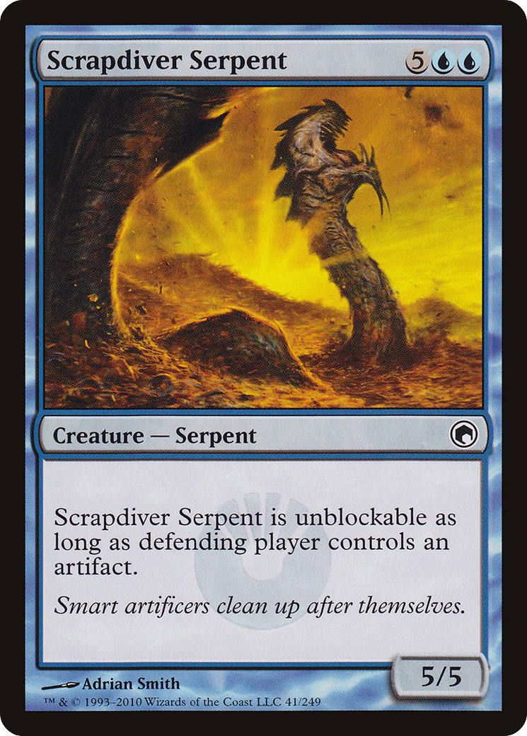 Scrapdiver Serpent — Scars of Mirrodin — Magic: The Gathering