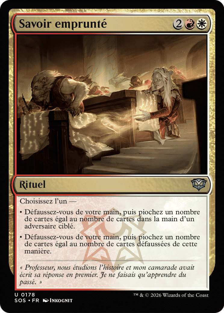 Savoir emprunté — Secrets of Strixhaven — Magic: The Gathering