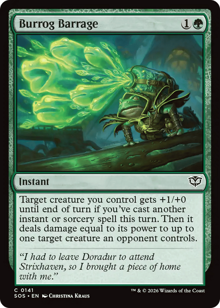 Barrage burrog — Secrets of Strixhaven — Magic: The Gathering
