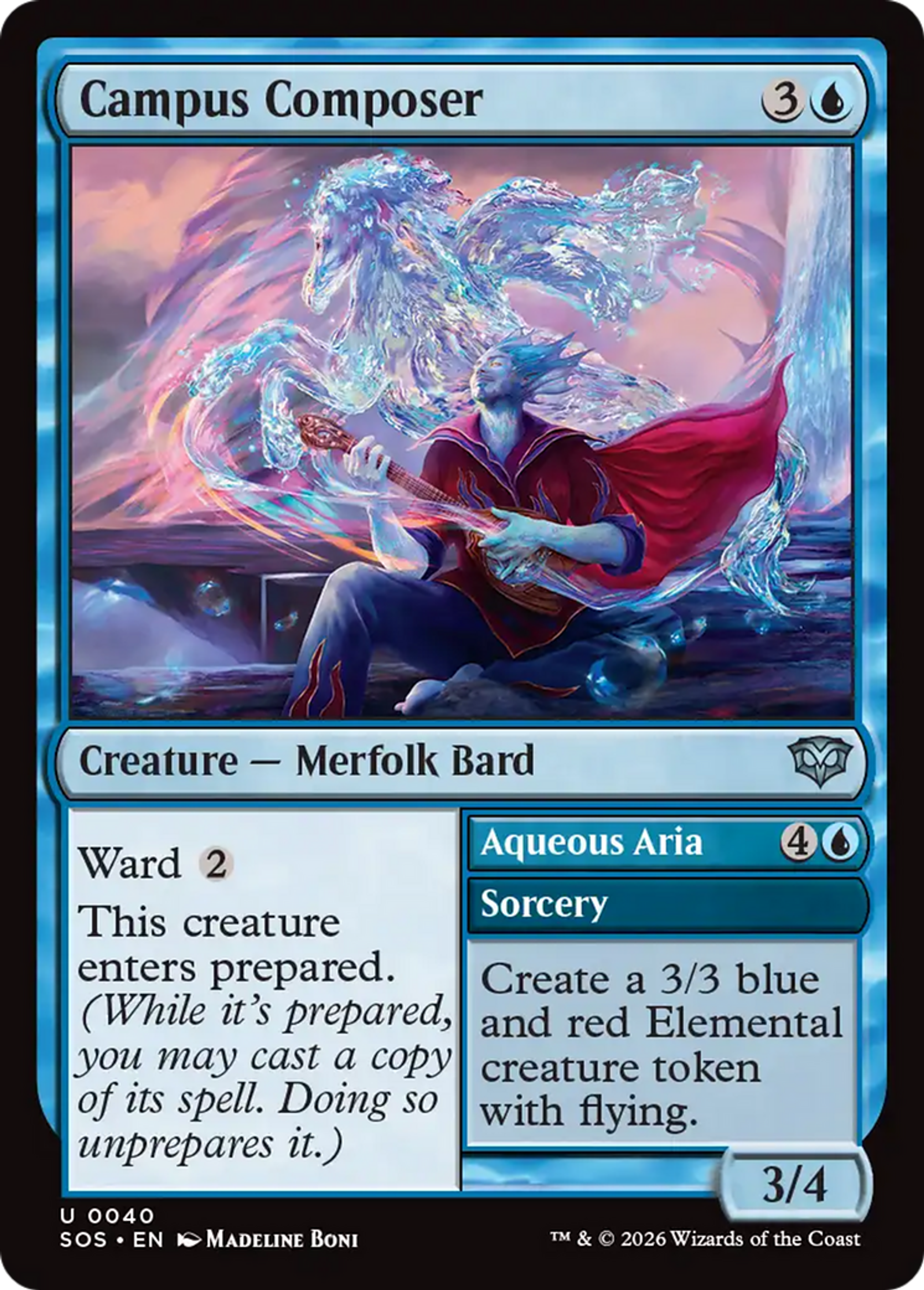 Compositeur du campus // Aqueous Aria — Secrets of Strixhaven — Magic: The Gathering