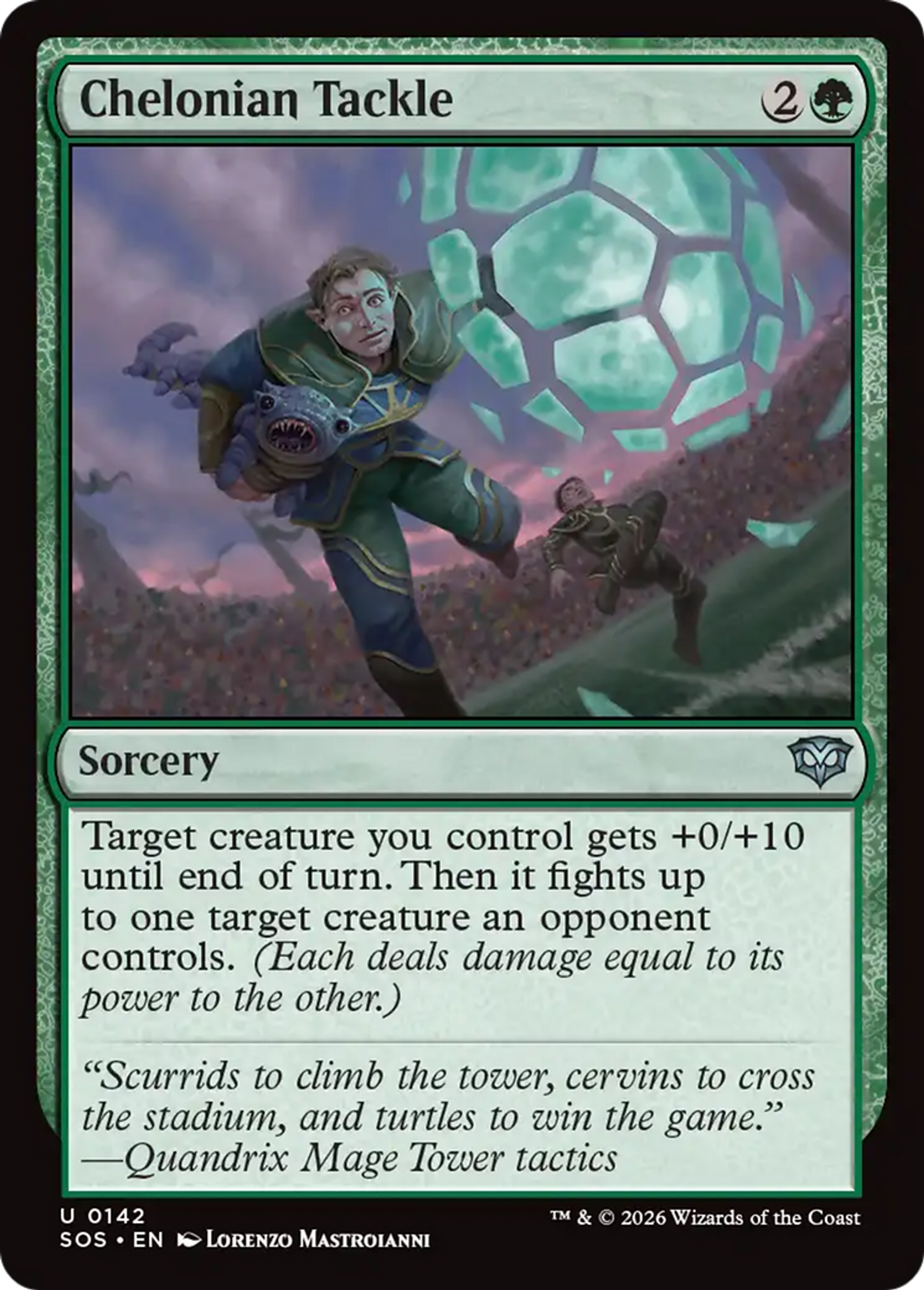Chelonian Tackle — Secrets of Strixhaven — Magic: The Gathering