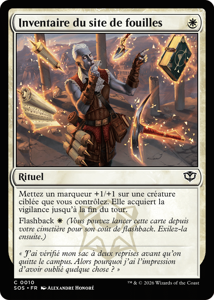 Inventaire du site de fouilles — Secrets of Strixhaven — Magic: The Gathering