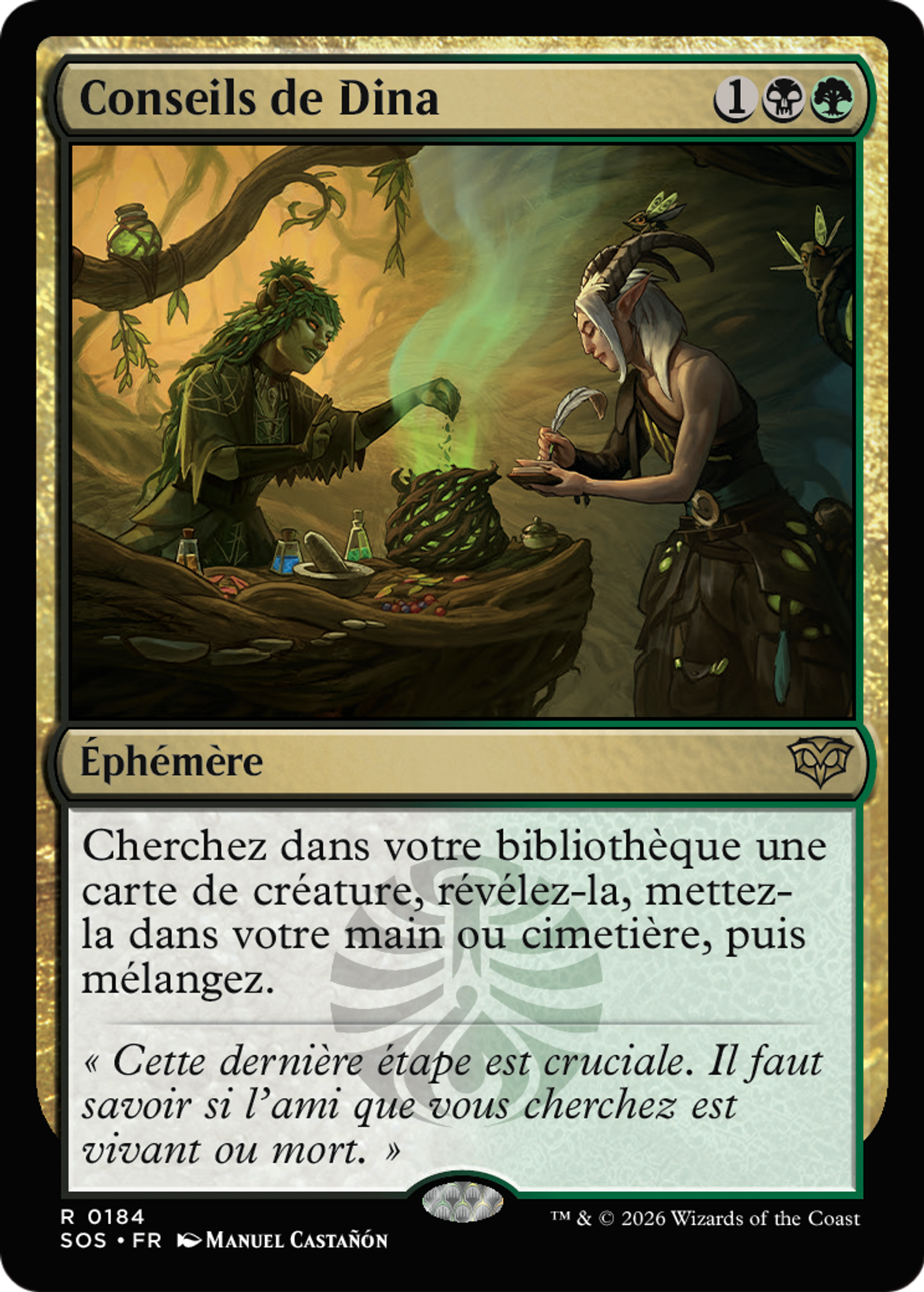 Conseils de Dina — Secrets of Strixhaven — Magic: The Gathering