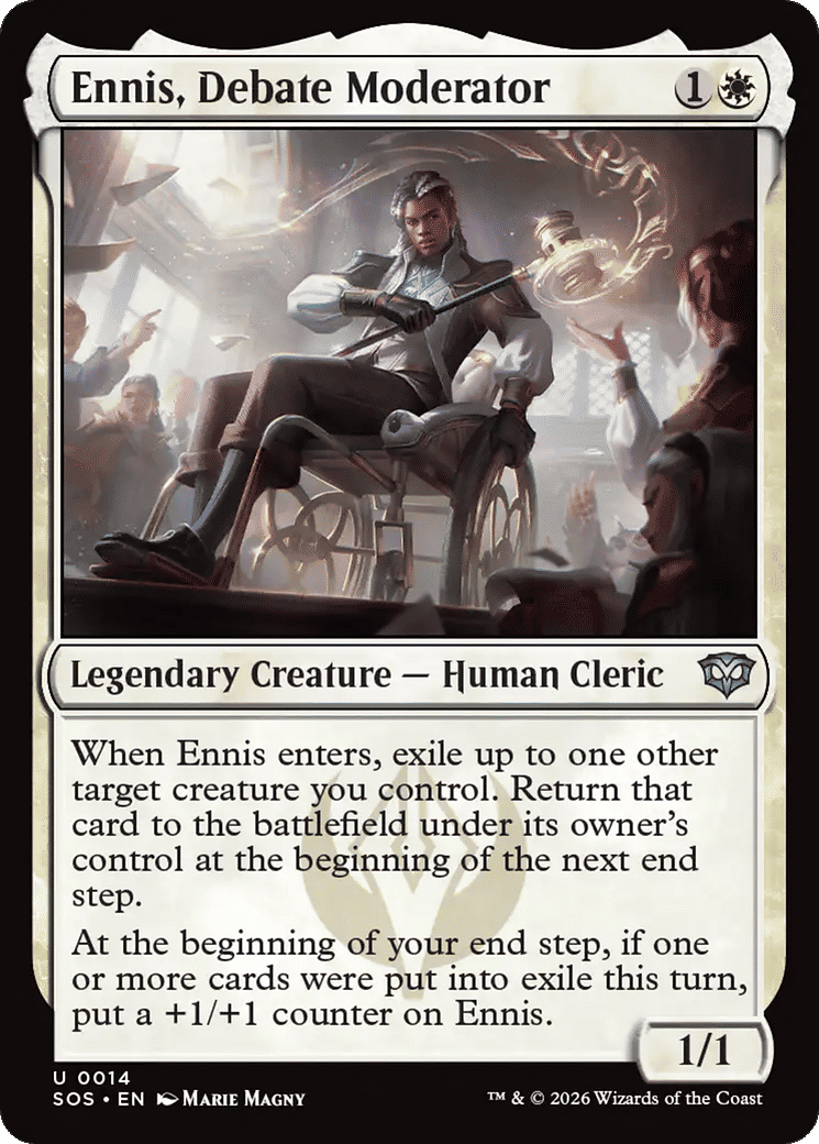 Ennis, Debate Moderator — Secrets of Strixhaven — Magic: The Gathering