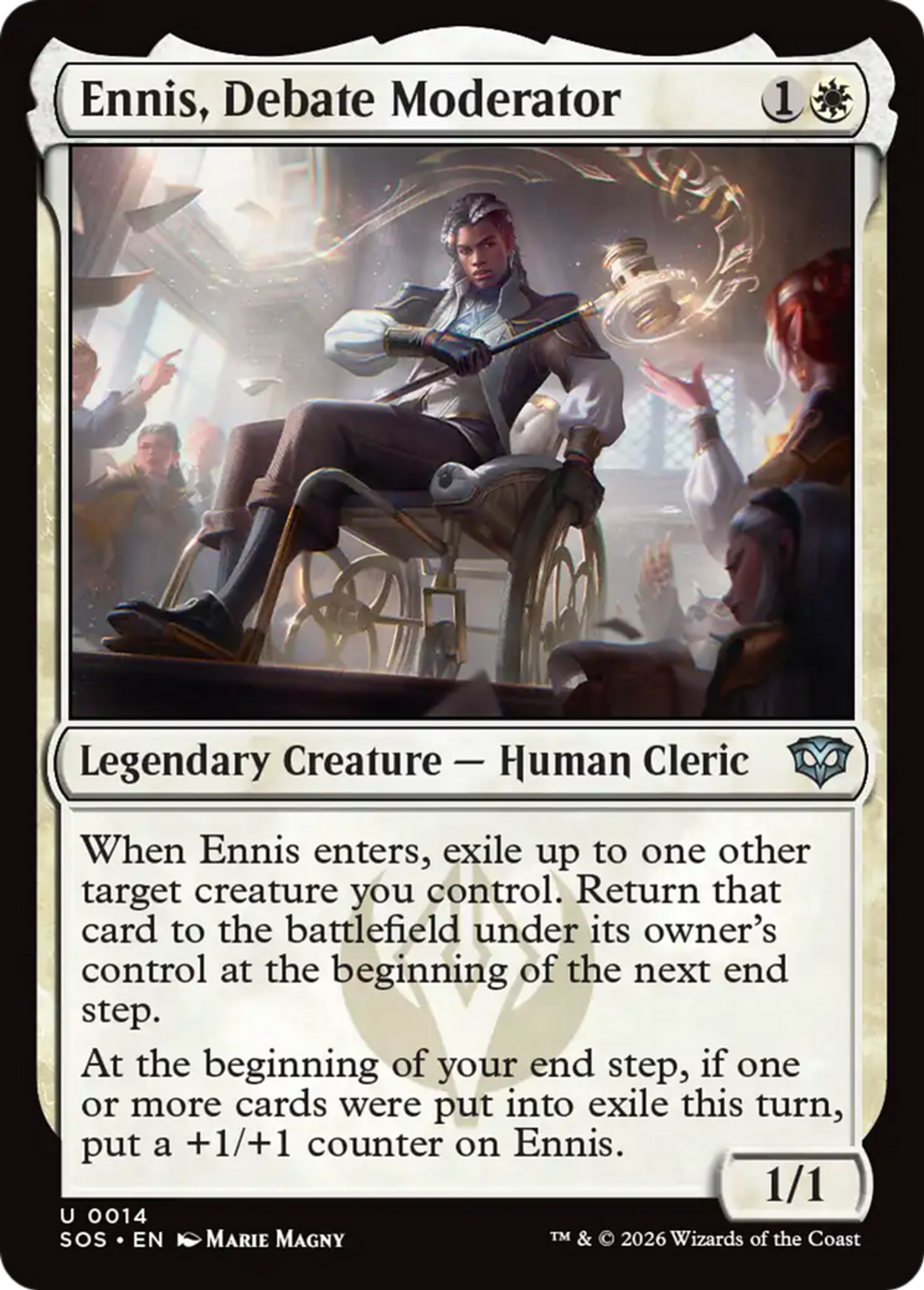 Ennis, Debate Moderator — Secrets of Strixhaven — Magic: The Gathering