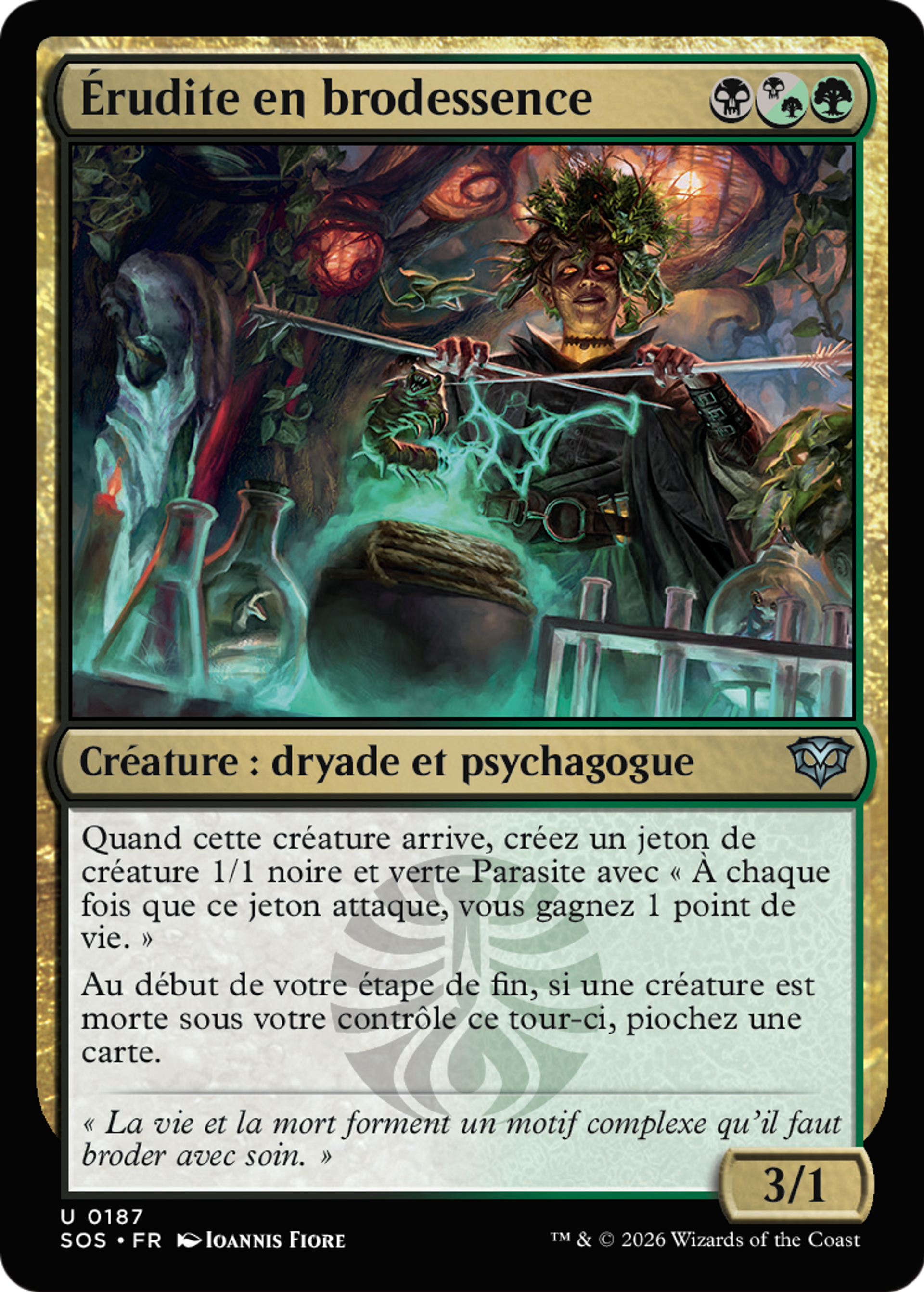 Érudite en brodessence — Secrets of Strixhaven — Magic: The Gathering