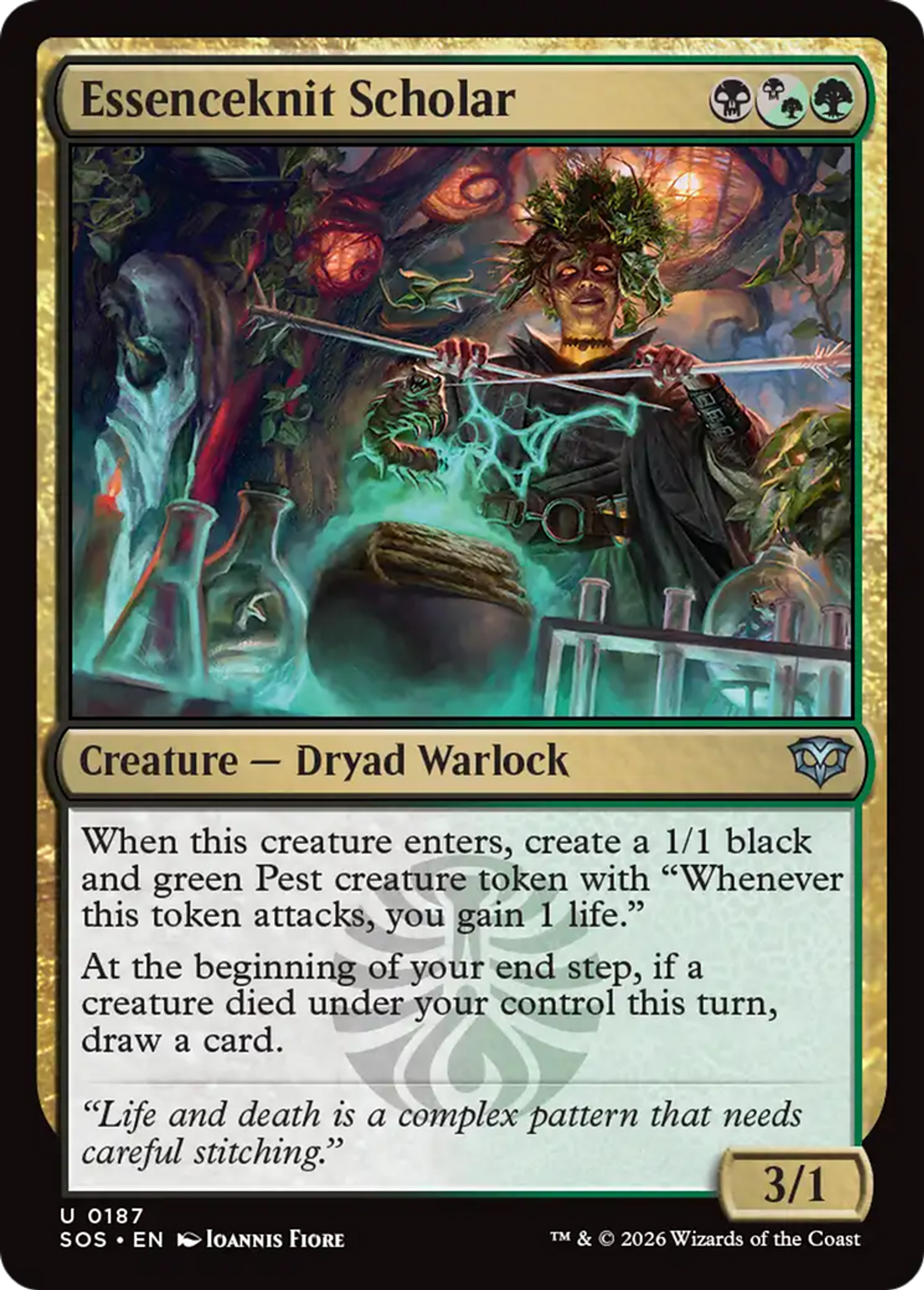 Essenceknit Scholar — Secrets of Strixhaven — Magic: The Gathering