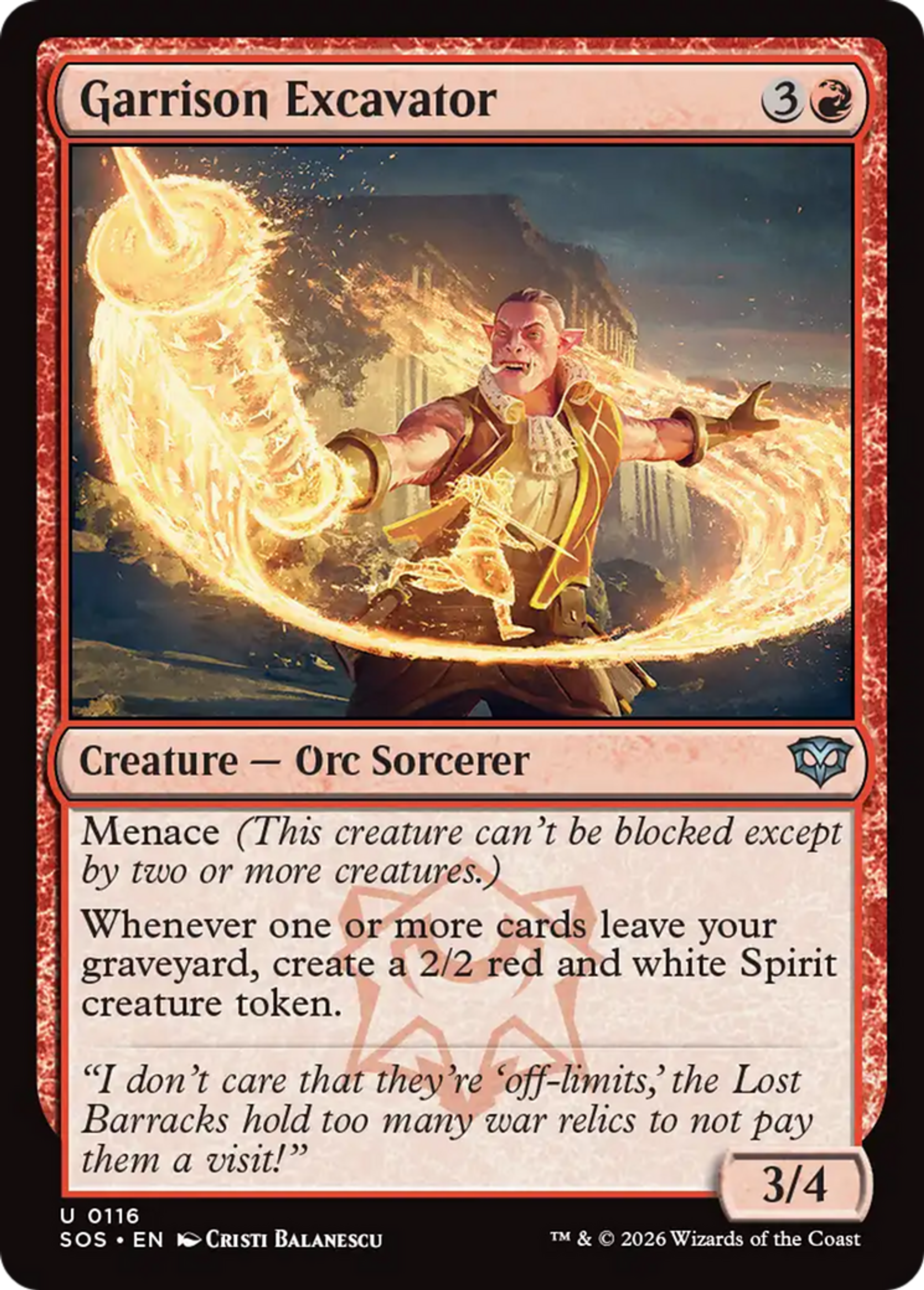 Excavateur de garnison — Secrets of Strixhaven — Magic: The Gathering