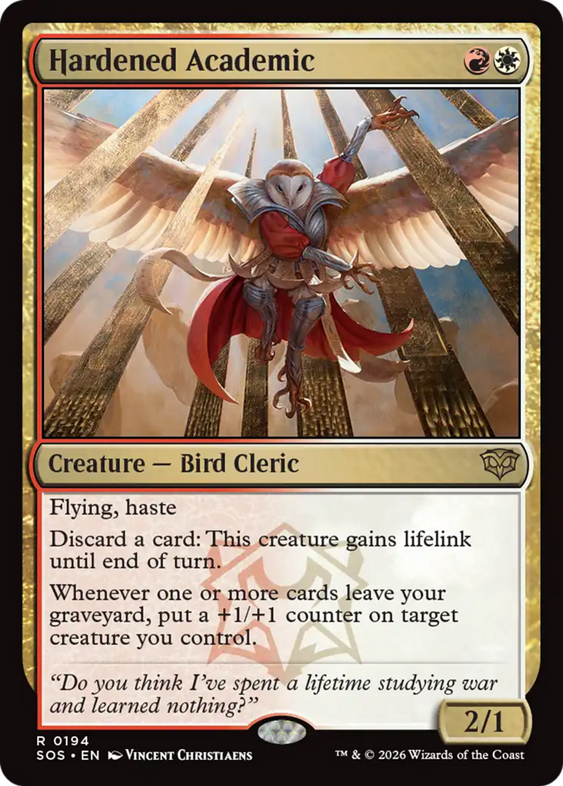 Hardened Academic — Secrets of Strixhaven — Magic: The Gathering