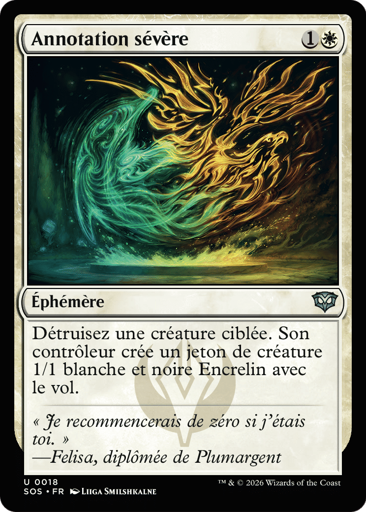 Annotation sévère — Secrets of Strixhaven — Magic: The Gathering