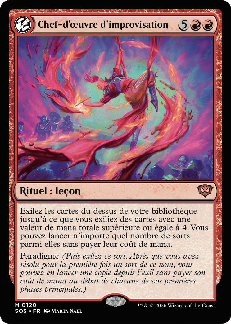 Chef-d'œuvre d'improvisation — Secrets of Strixhaven — Magic: The Gathering