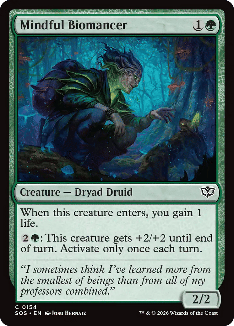 Mindful Biomancer — Secrets of Strixhaven — Magic: The Gathering
