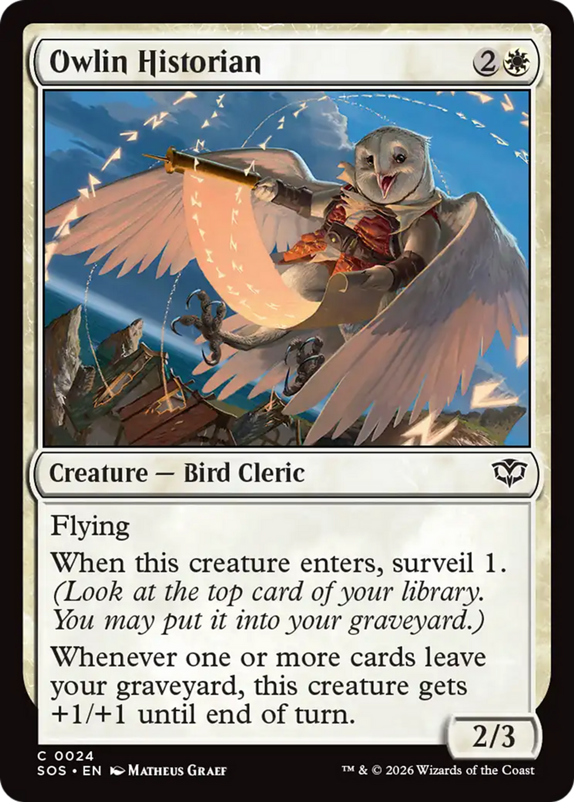 Owlin Historian — Secrets of Strixhaven — Magic: The Gathering