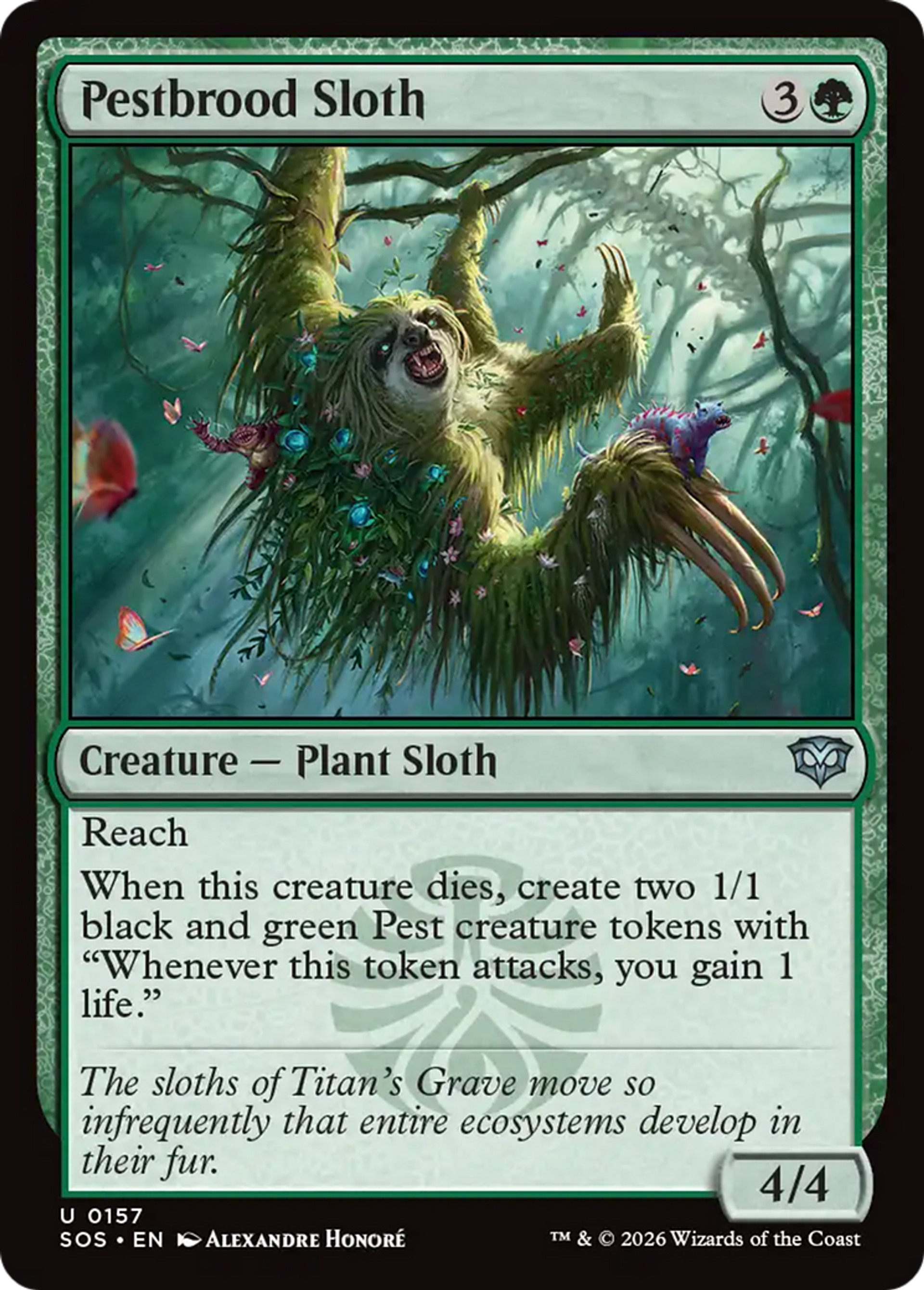 Paresseux couvain de nuisibles — Secrets of Strixhaven — Magic: The Gathering