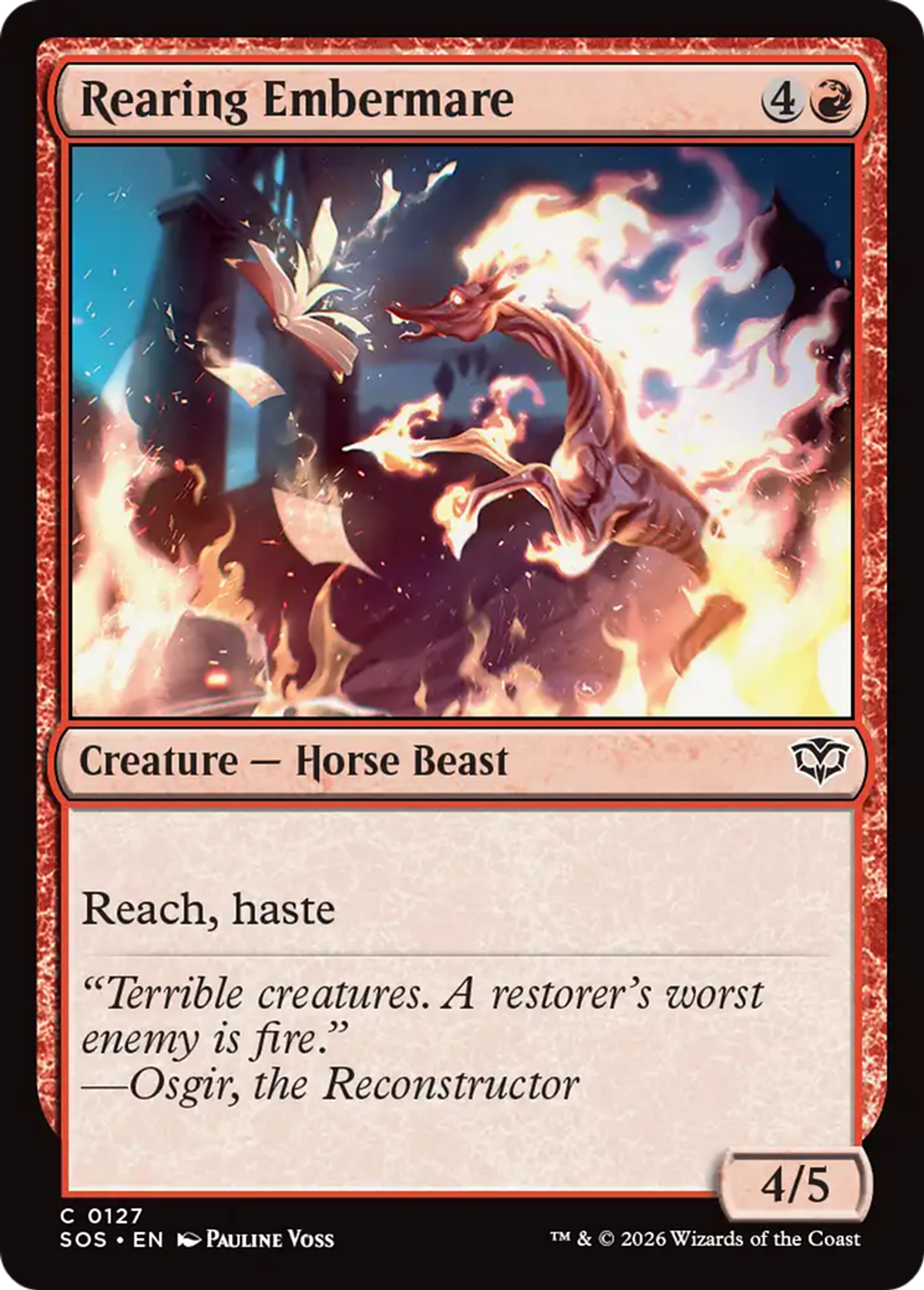 Rearing Embermare — Secrets of Strixhaven — Magic: The Gathering