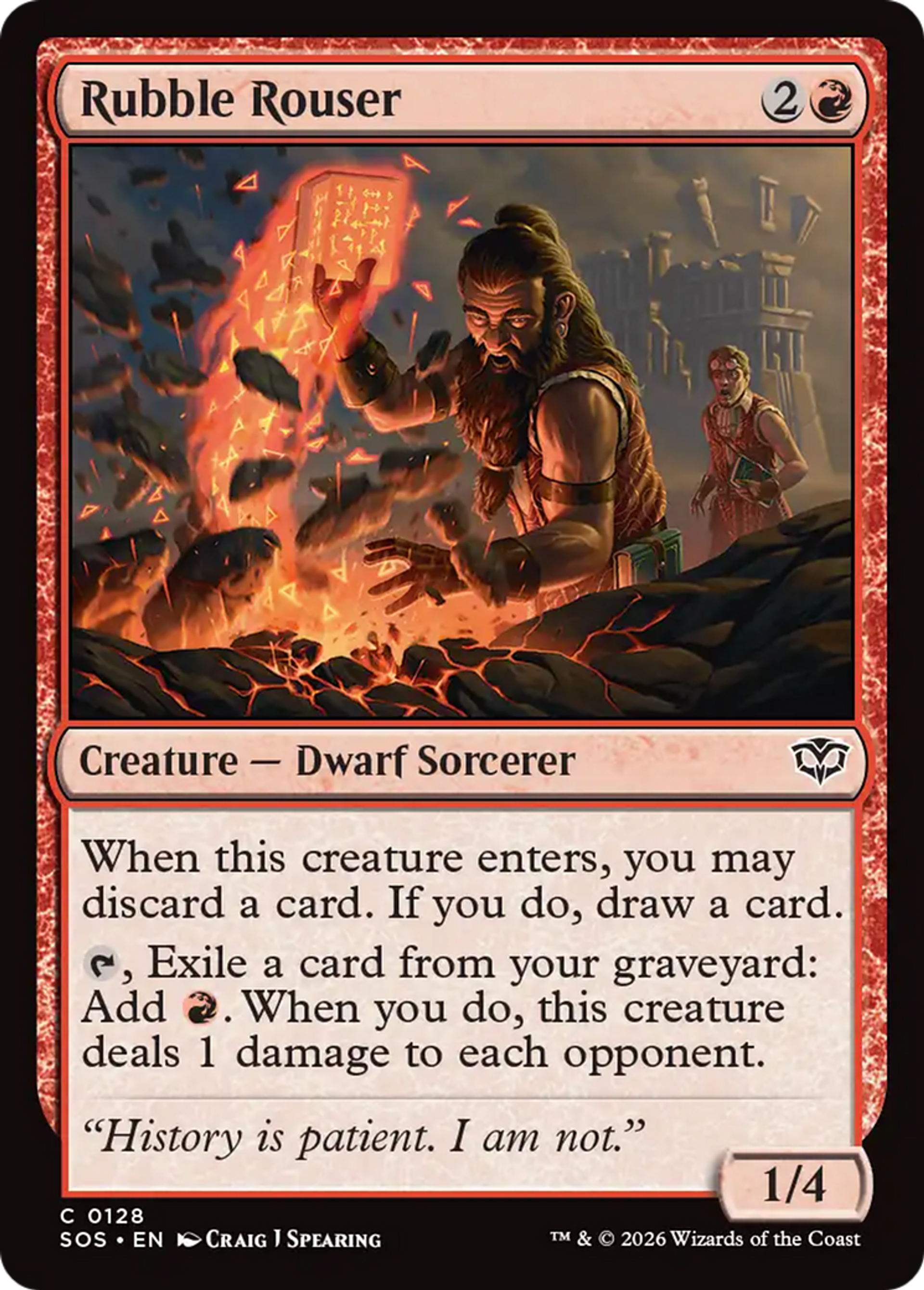 Rubble Rouser — Secrets of Strixhaven — Magic: The Gathering