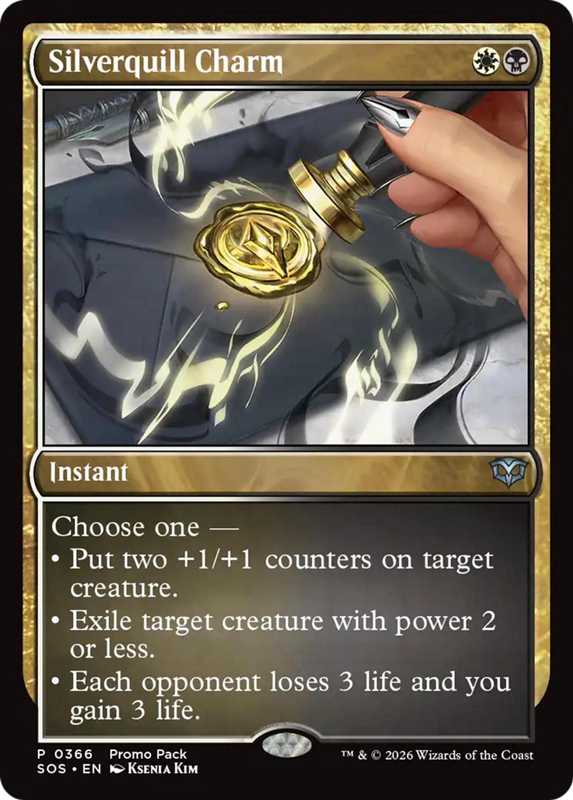 Charme de Plumargent — Secrets of Strixhaven — Magic: The Gathering