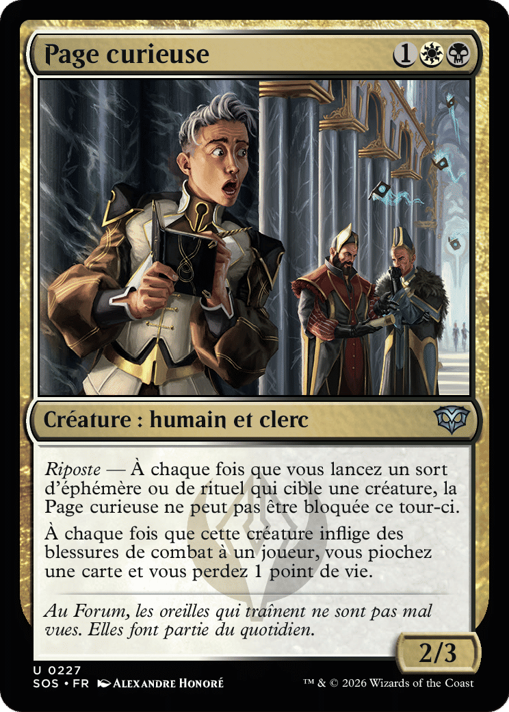 Page curieuse — Secrets of Strixhaven — Magic: The Gathering