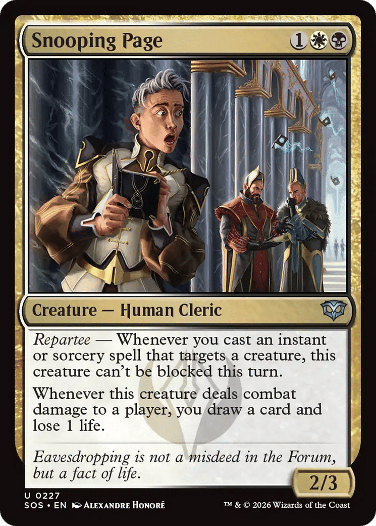 Page curieuse — Secrets of Strixhaven — Magic: The Gathering