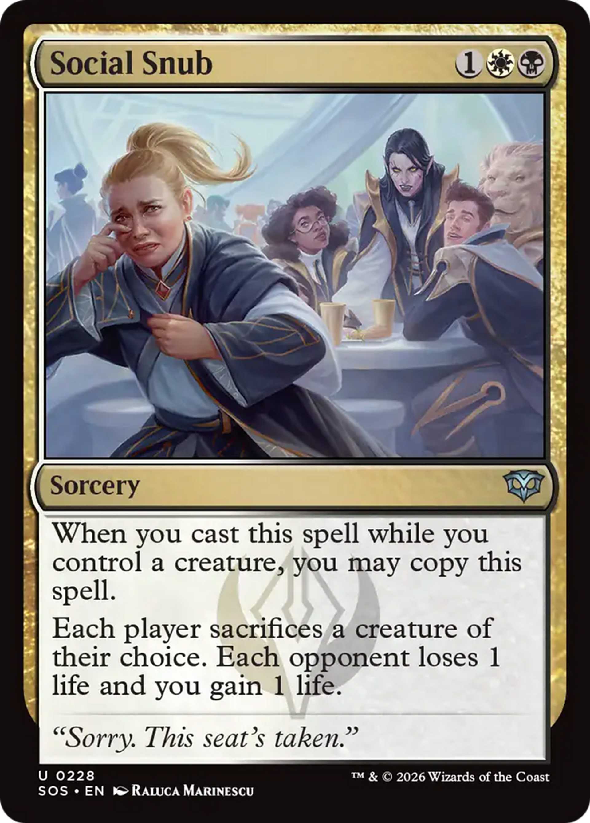 Exclusion sociale — Secrets of Strixhaven — Magic: The Gathering