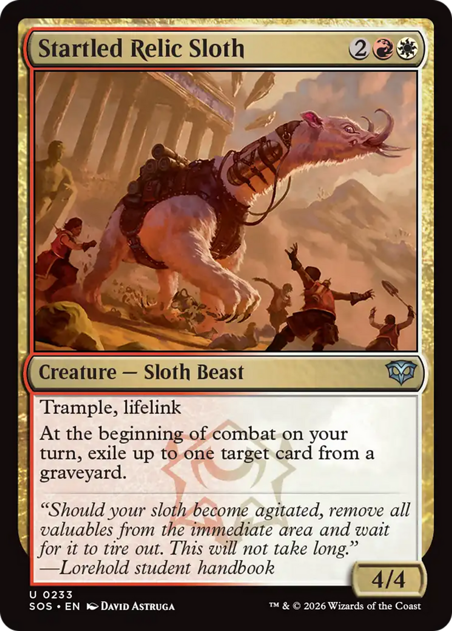 Paresseux des reliques surpris — Secrets of Strixhaven — Magic: The Gathering