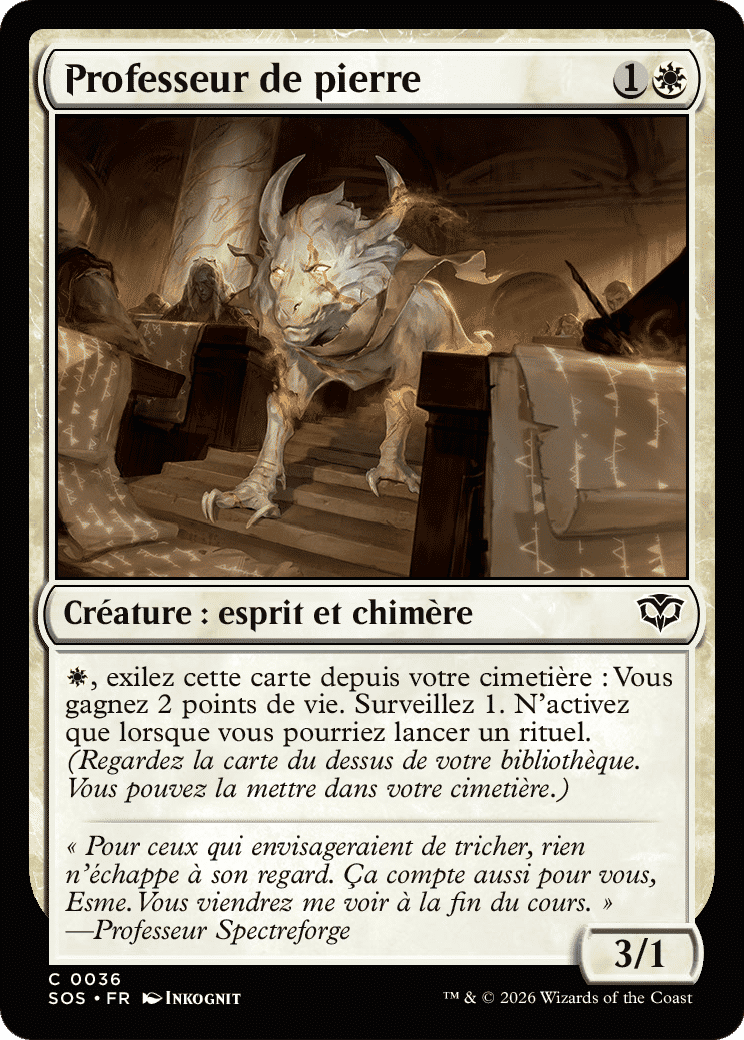 Professeur de pierre — Secrets of Strixhaven — Magic: The Gathering