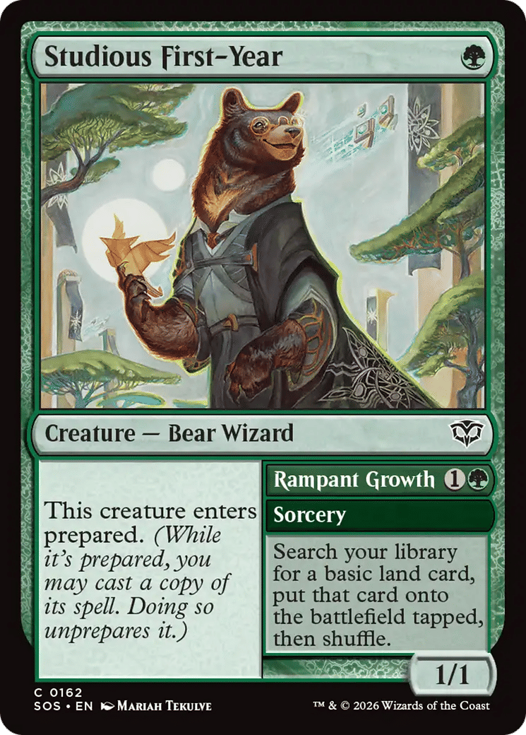 Studious First-Year // Rampant Growth — Secrets of Strixhaven — Magic: The Gathering