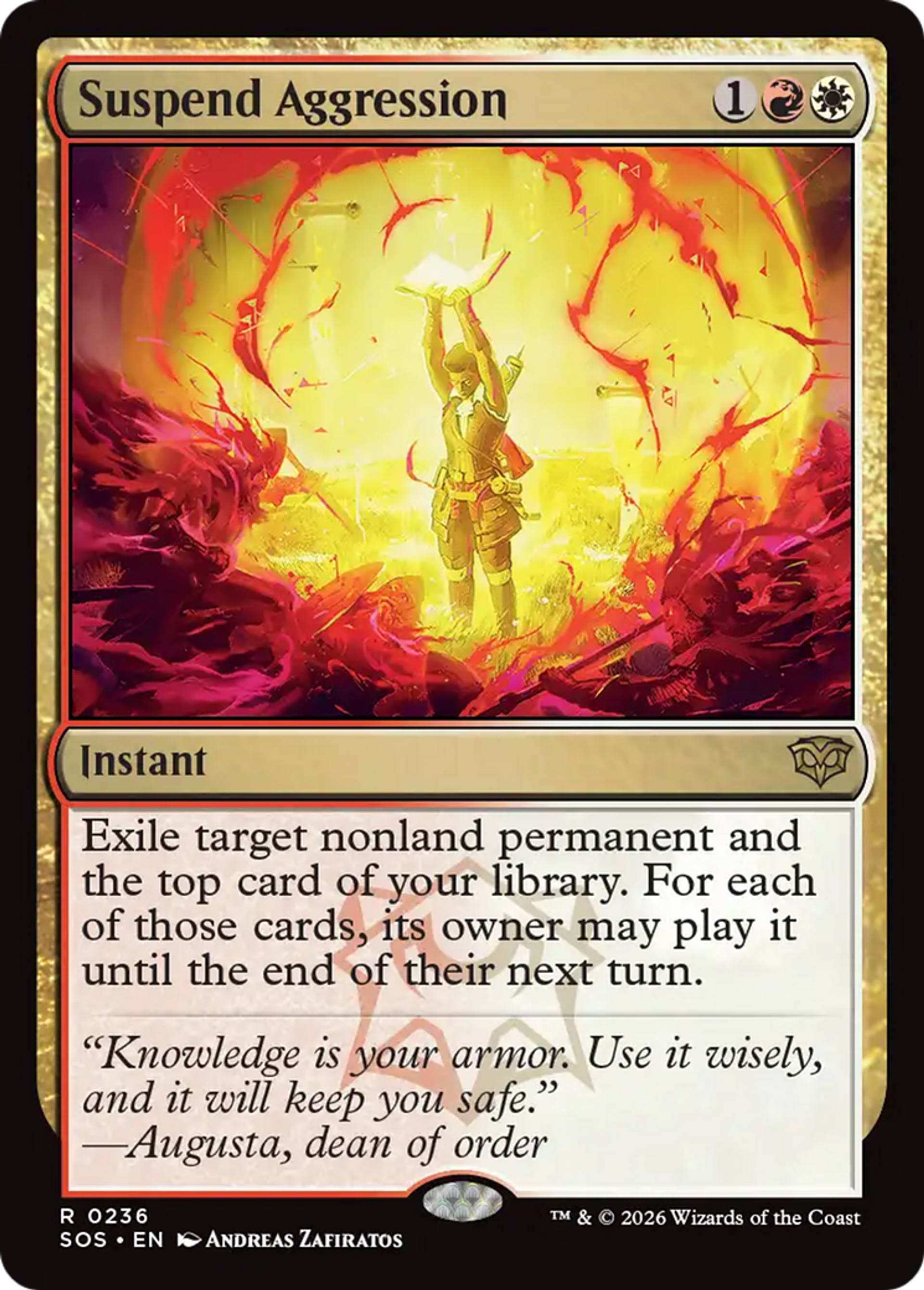 Suspension d'agressivité — Secrets of Strixhaven — Magic: The Gathering