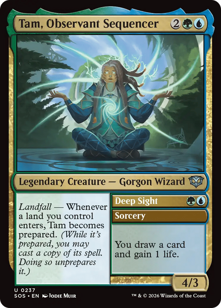 Tam, Observant Sequencer // Deep Sight — Secrets of Strixhaven — Magic: The Gathering