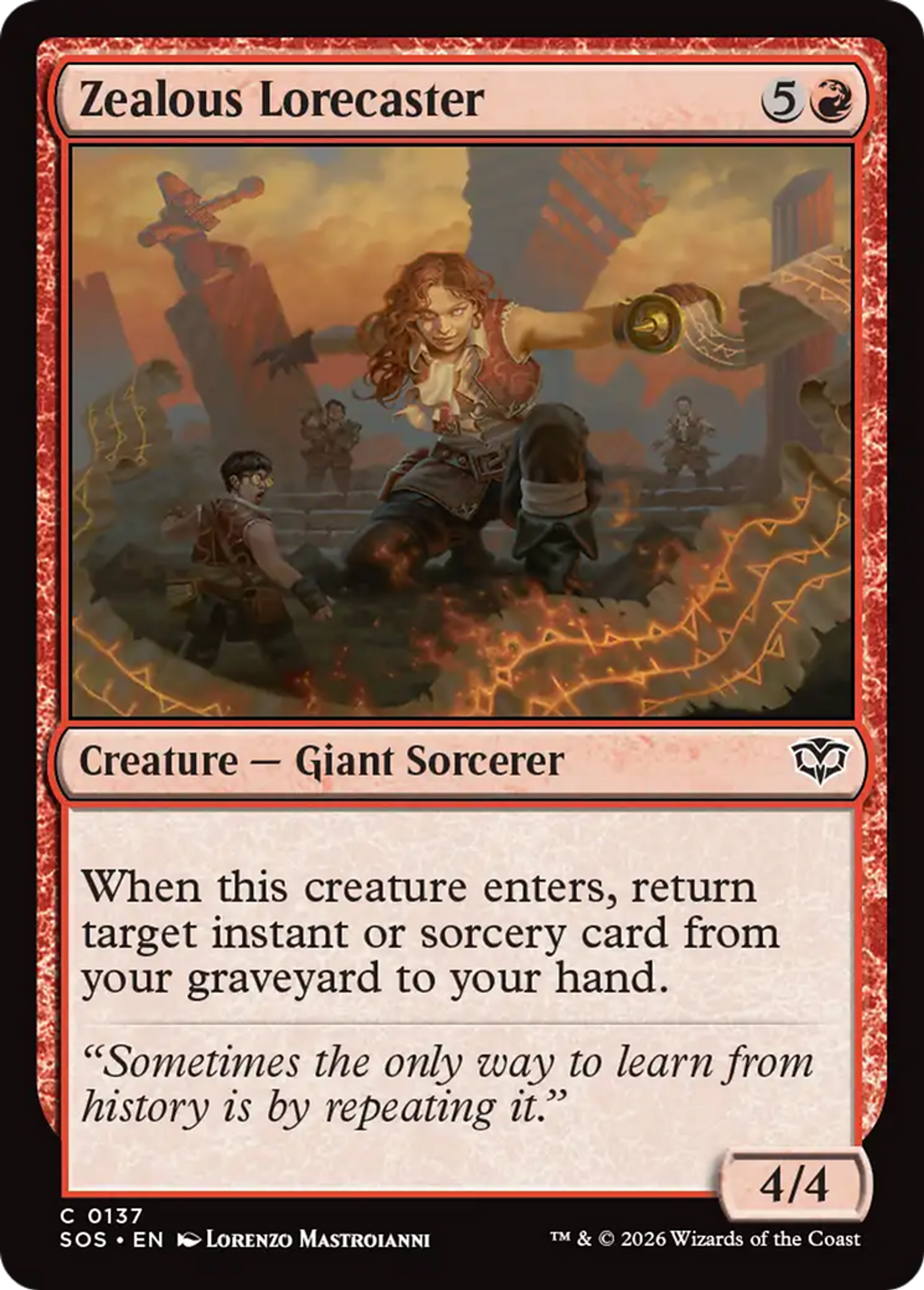 Zealous Lorecaster — Secrets of Strixhaven — Magic: The Gathering