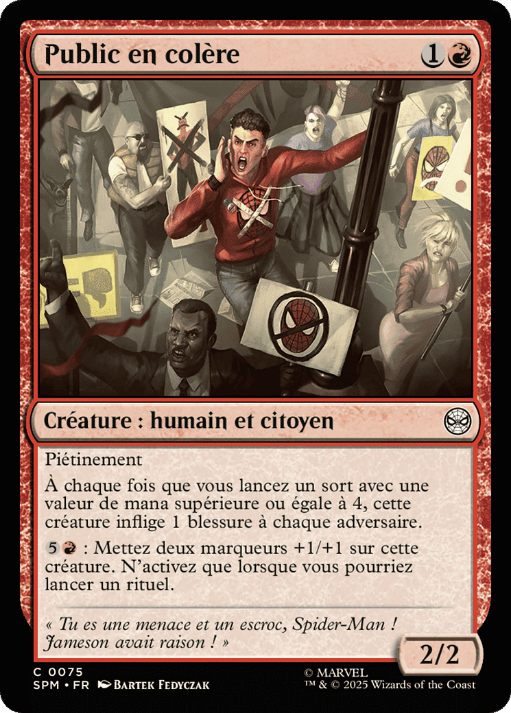 Public en colère — Marvel's Spider-Man — Magic: The Gathering