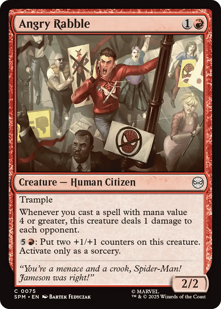 Angry Rabble — Marvel's Spider-Man — Magic: The Gathering