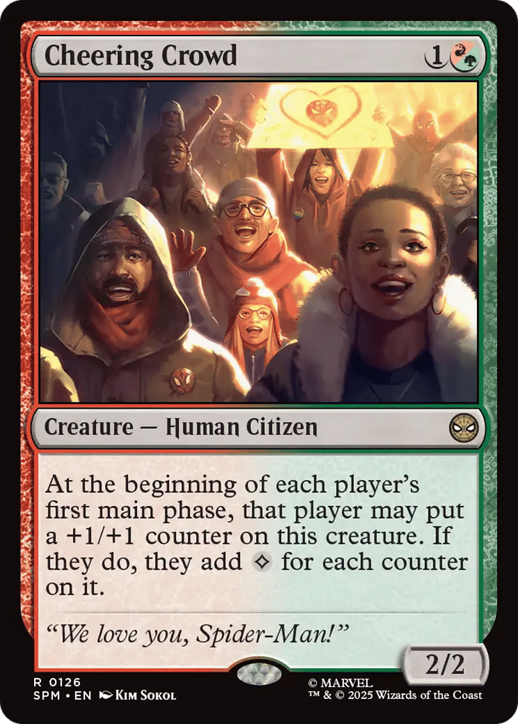 Cheering Crowd — Marvel's Spider-Man — Magic: The Gathering