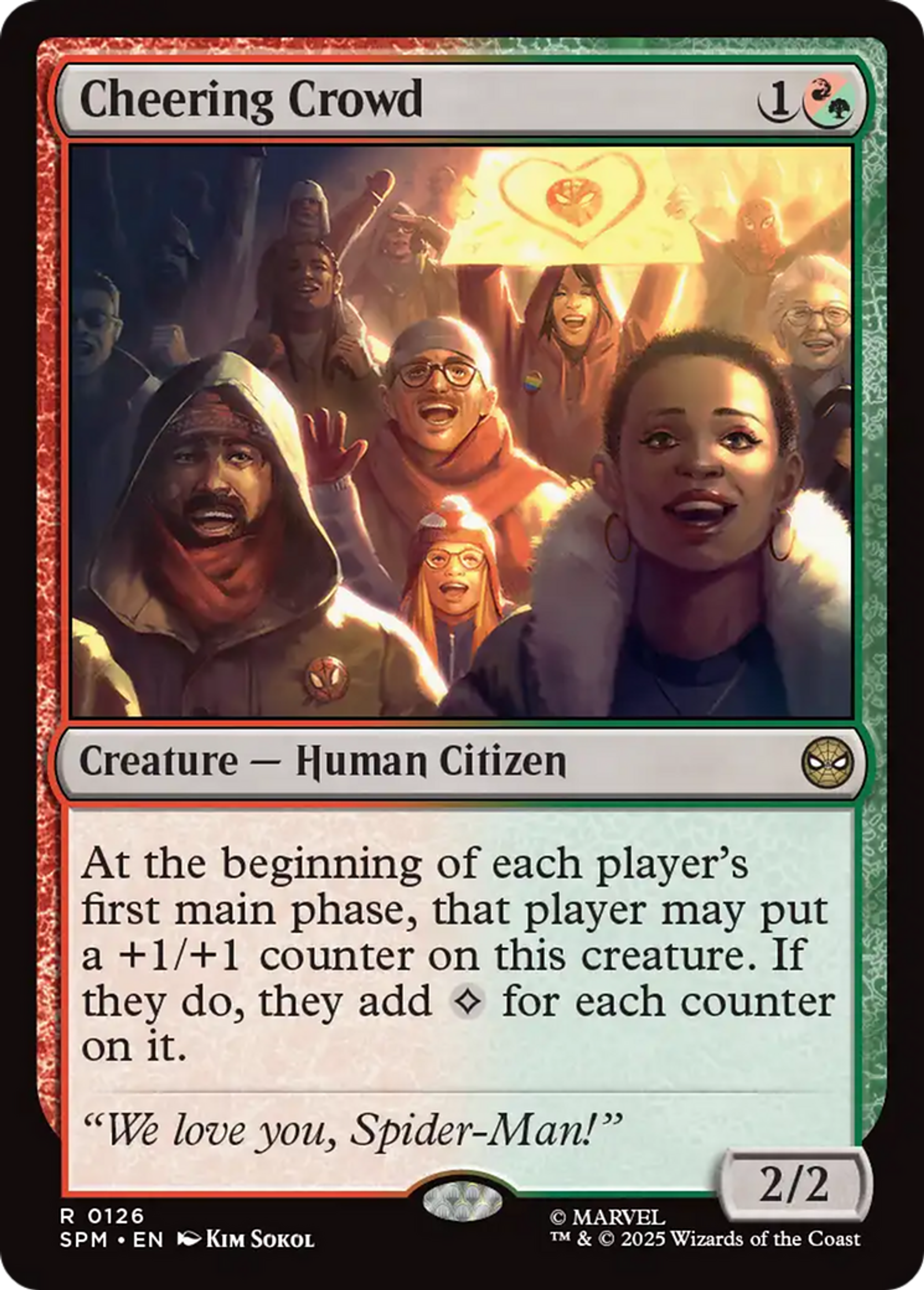 Cheering Crowd — Marvel's Spider-Man — Magic: The Gathering