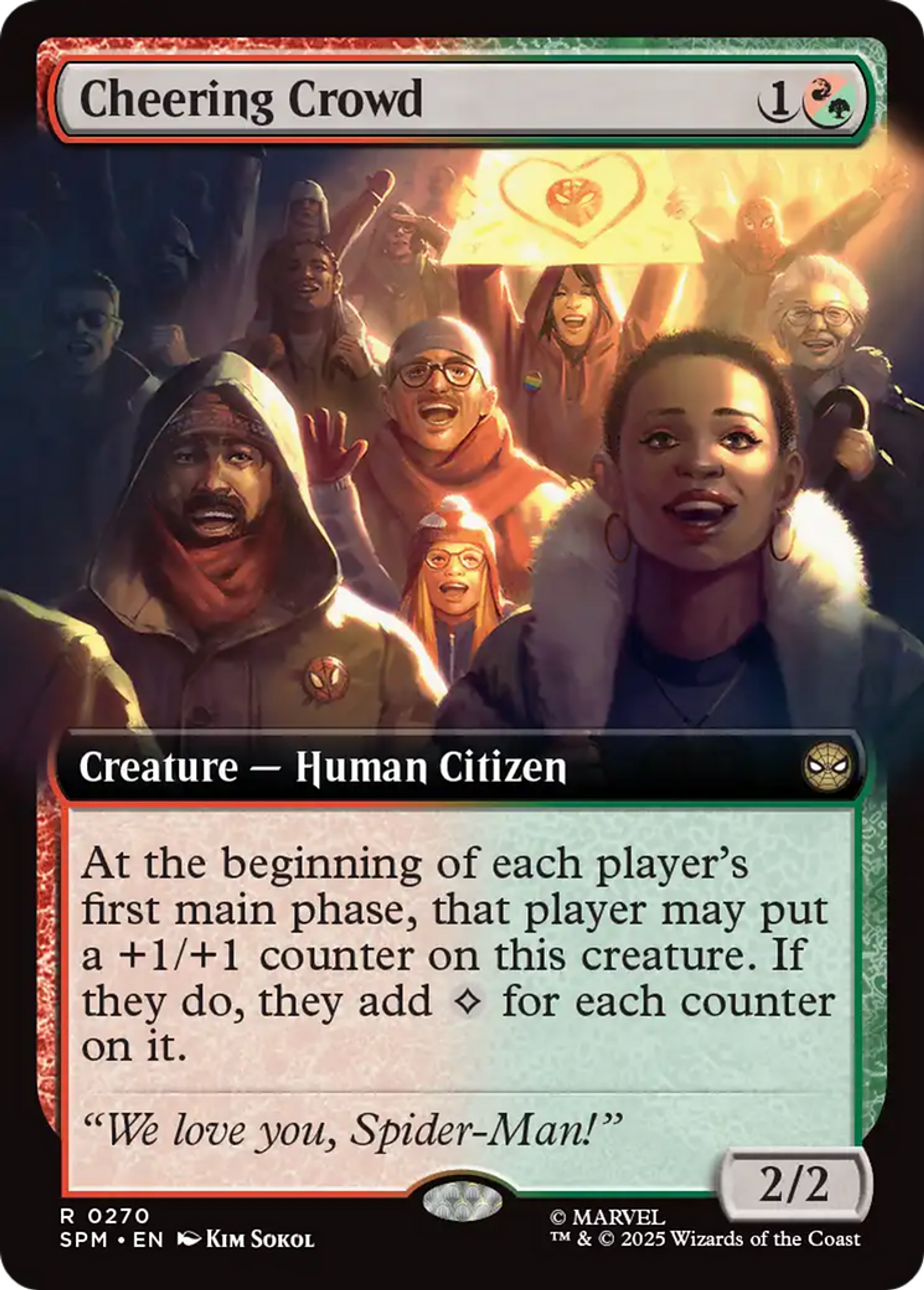 Cheering Crowd — Marvel's Spider-Man — Magic: The Gathering