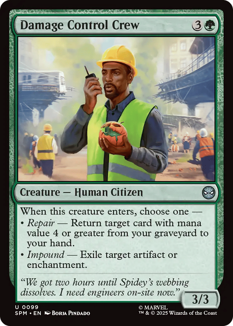 Damage Control Crew — Marvel's Spider-Man — Magic: The Gathering