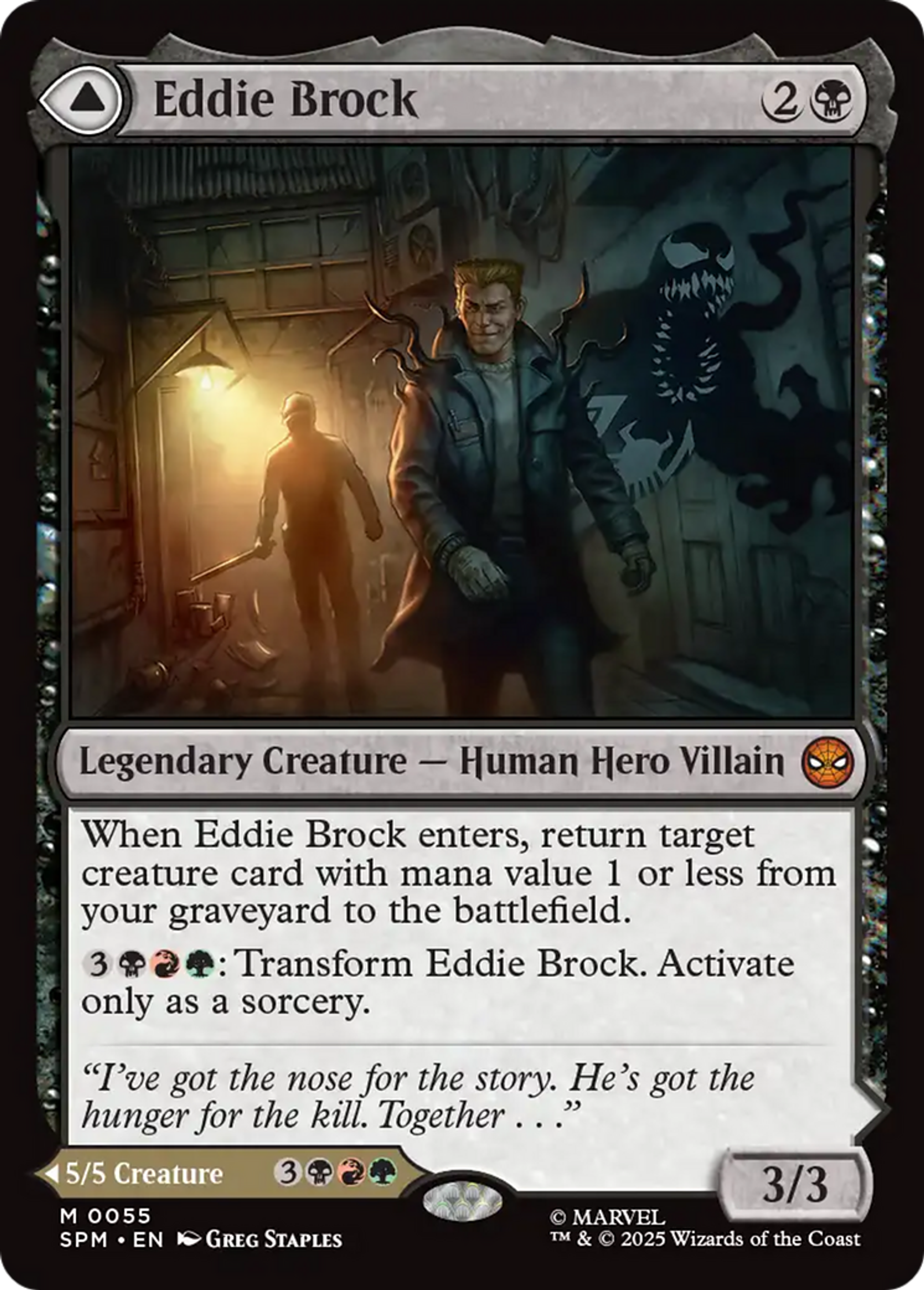 Eddie Brock // Venom, Lethal Protector — Marvel's Spider-Man — Magic: The Gathering