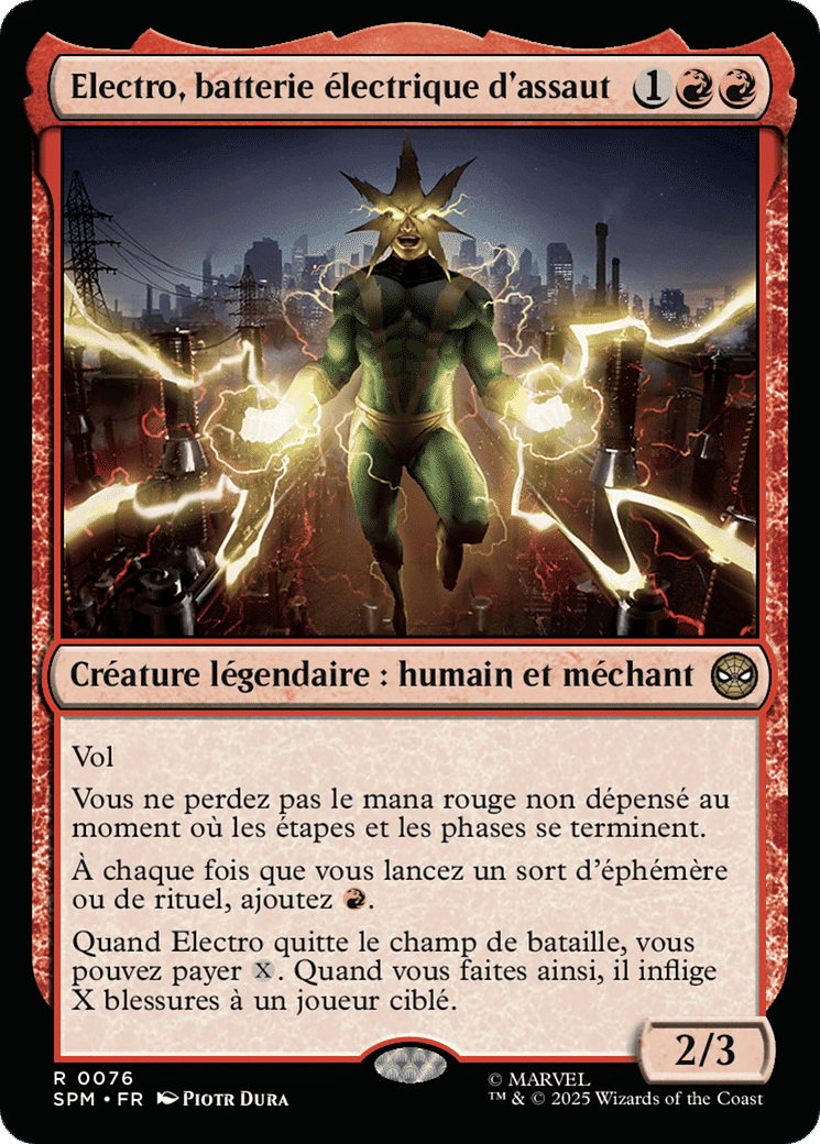 Electro, batterie électrique d'assaut — Marvel's Spider-Man — Magic: The Gathering