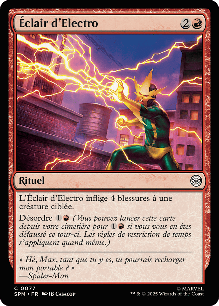 Éclair d'Electro — Marvel's Spider-Man — Magic: The Gathering