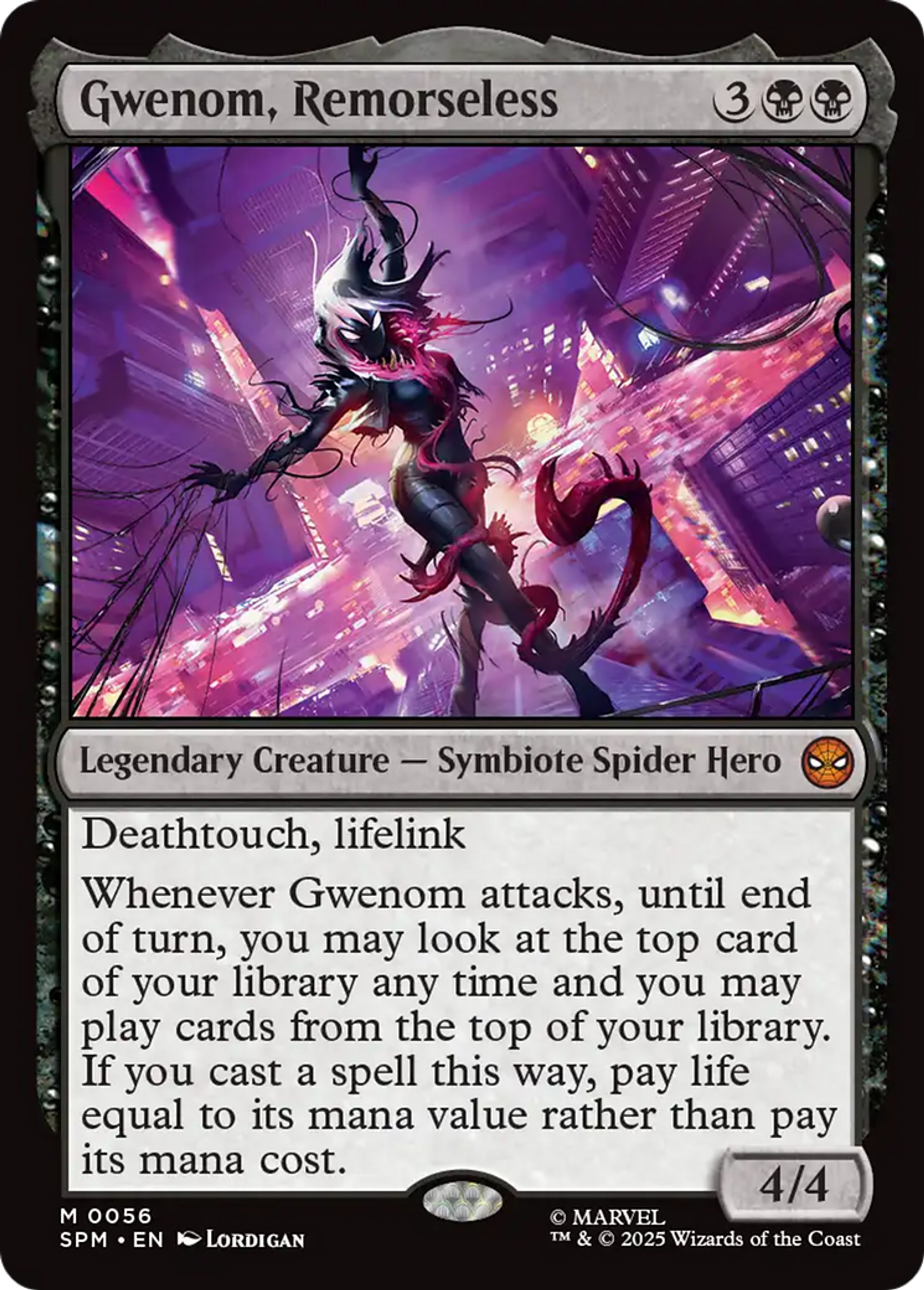 Gwenom, Remorseless — Marvel's Spider-Man — Magic: The Gathering