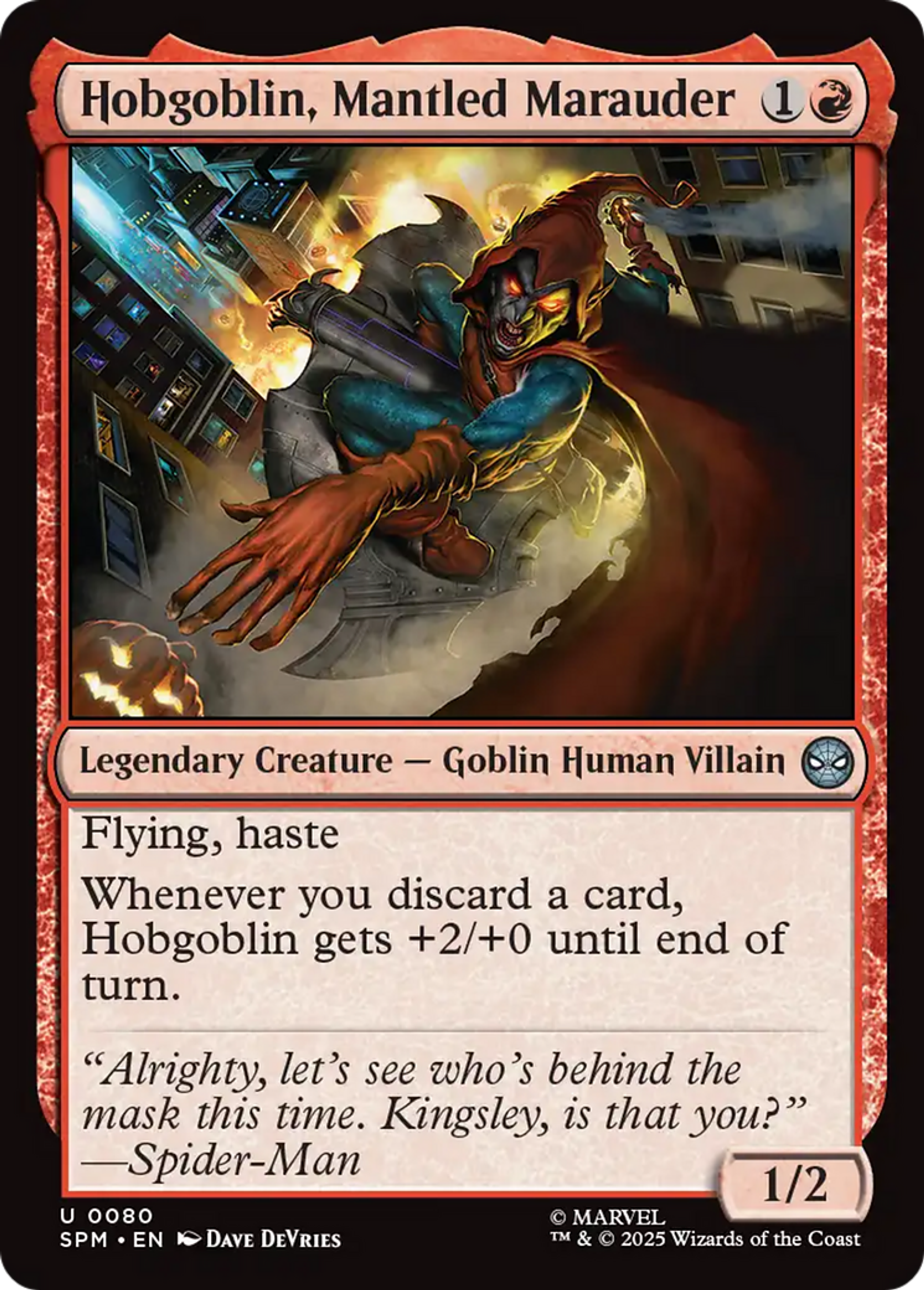 Hobgoblin, Mantled Marauder — Marvel's Spider-Man — Magic: The Gathering