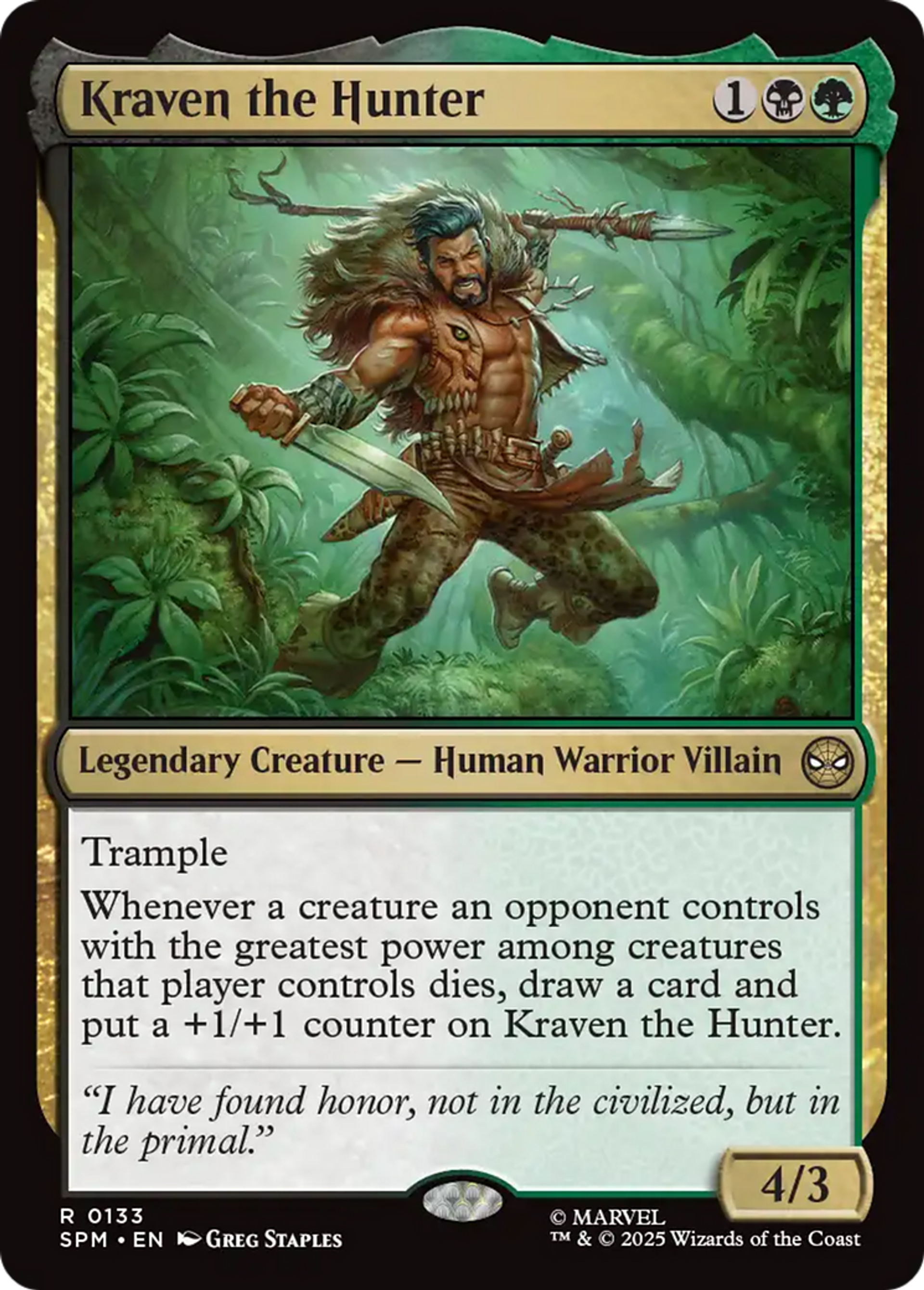Kraven the Hunter — Marvel's Spider-Man — Magic: The Gathering