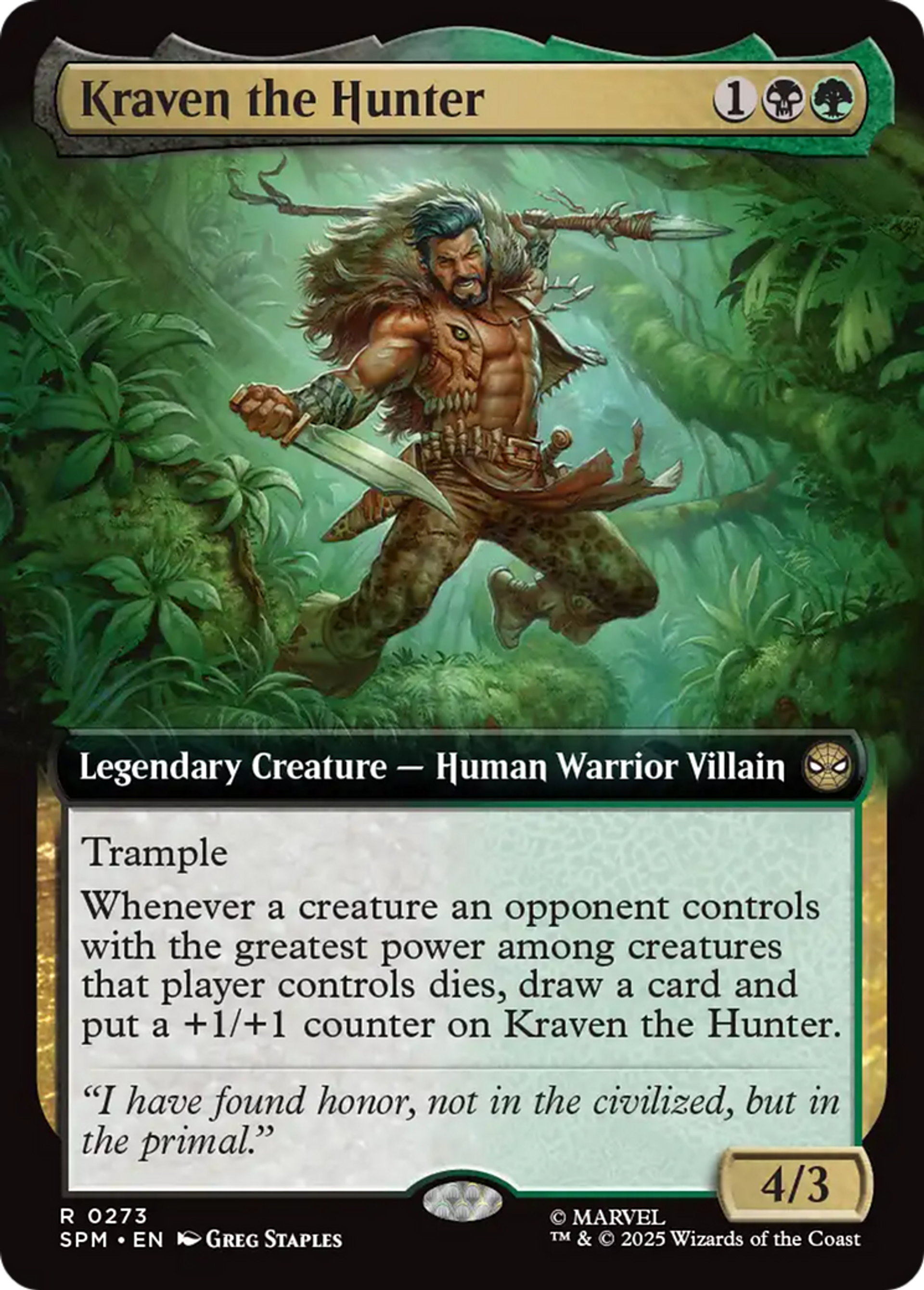 Kraven the Hunter — Marvel's Spider-Man — Magic: The Gathering