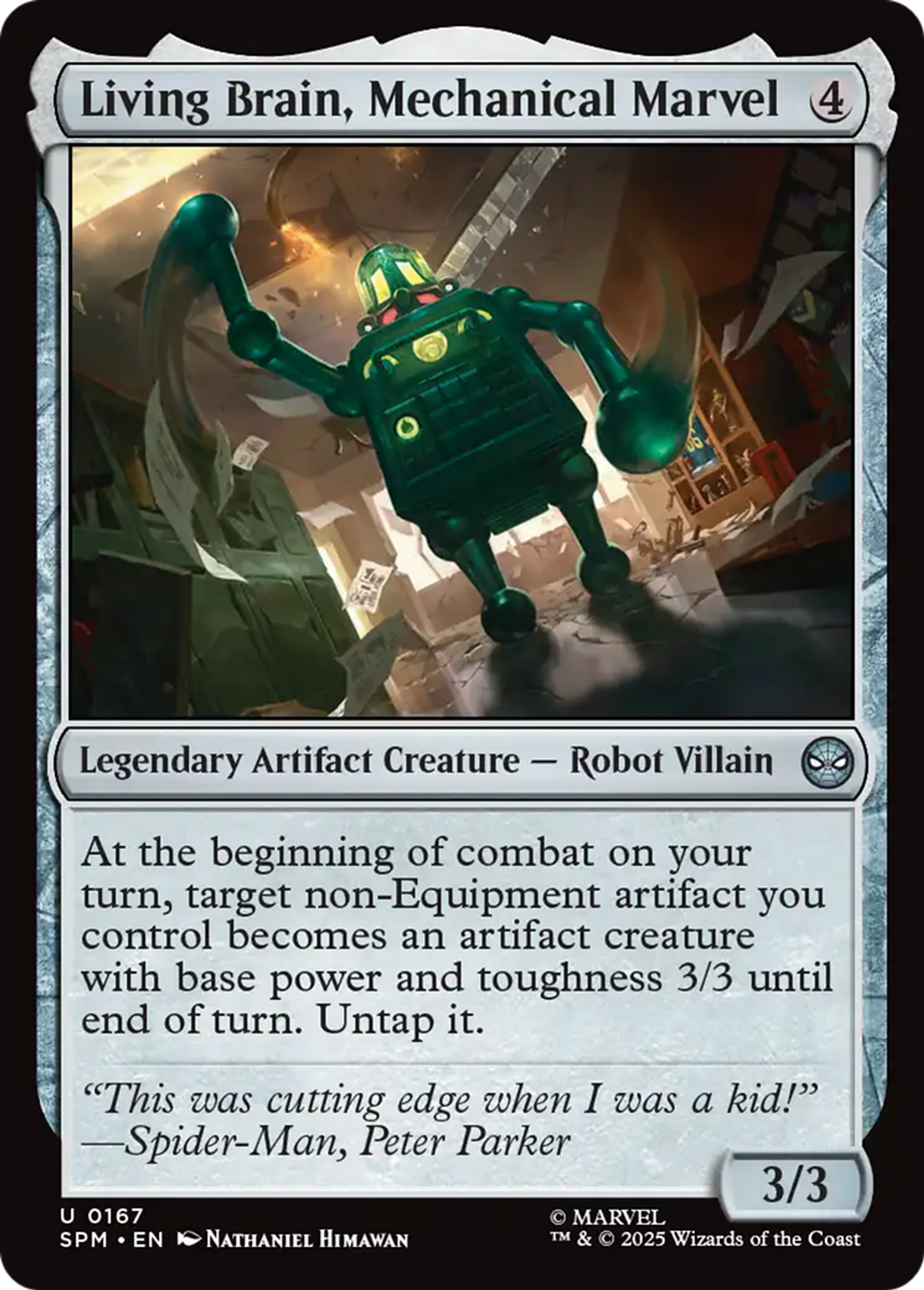 Le Cerveau vivant, merveille mécanique — Marvel's Spider-Man — Magic: The Gathering
