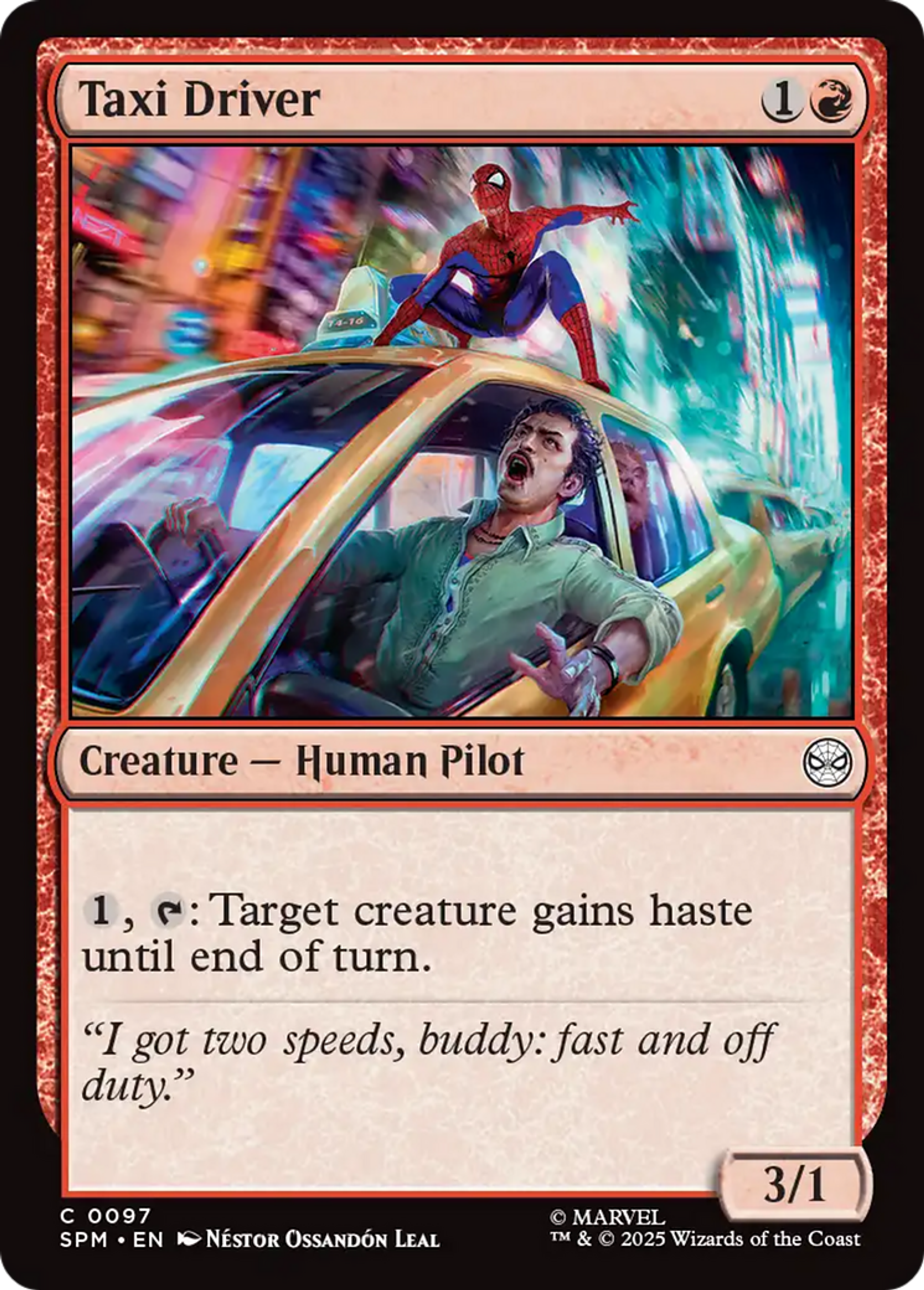 Chauffeur de taxi — Marvel's Spider-Man — Magic: The Gathering