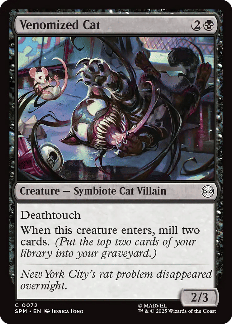 Venomized Cat — Marvel's Spider-Man — Magic: The Gathering
