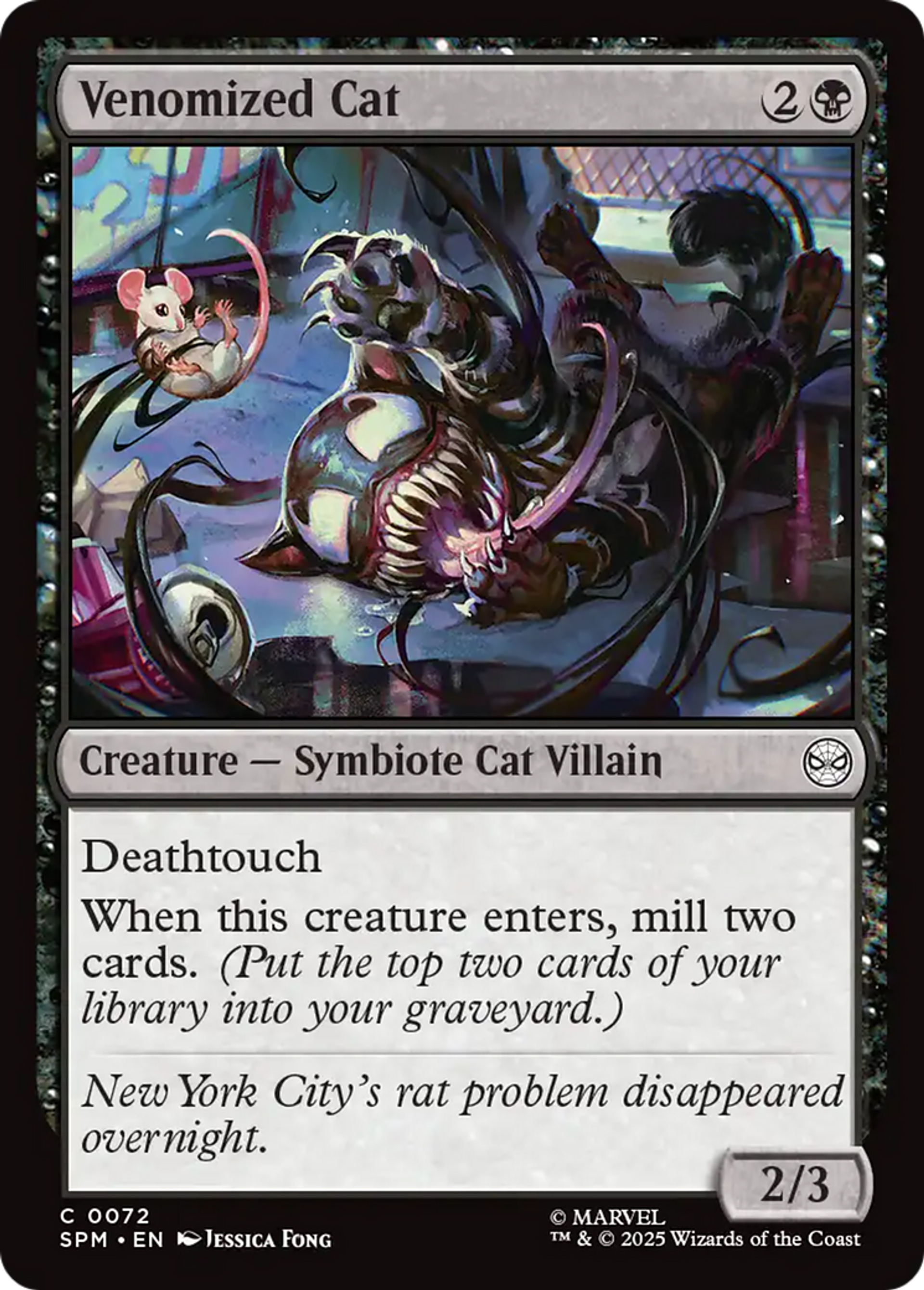 Chat vénomisé — Marvel's Spider-Man — Magic: The Gathering