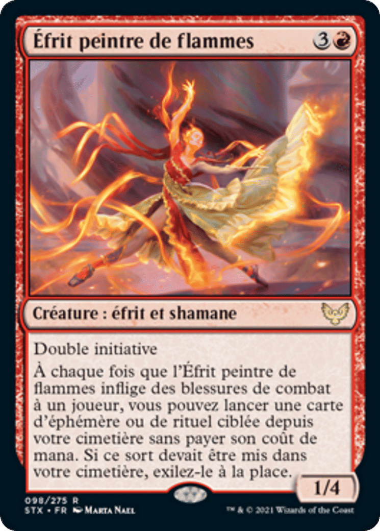 Éfrit peintre de flammes — Strixhaven: School of Mages — Magic: The Gathering