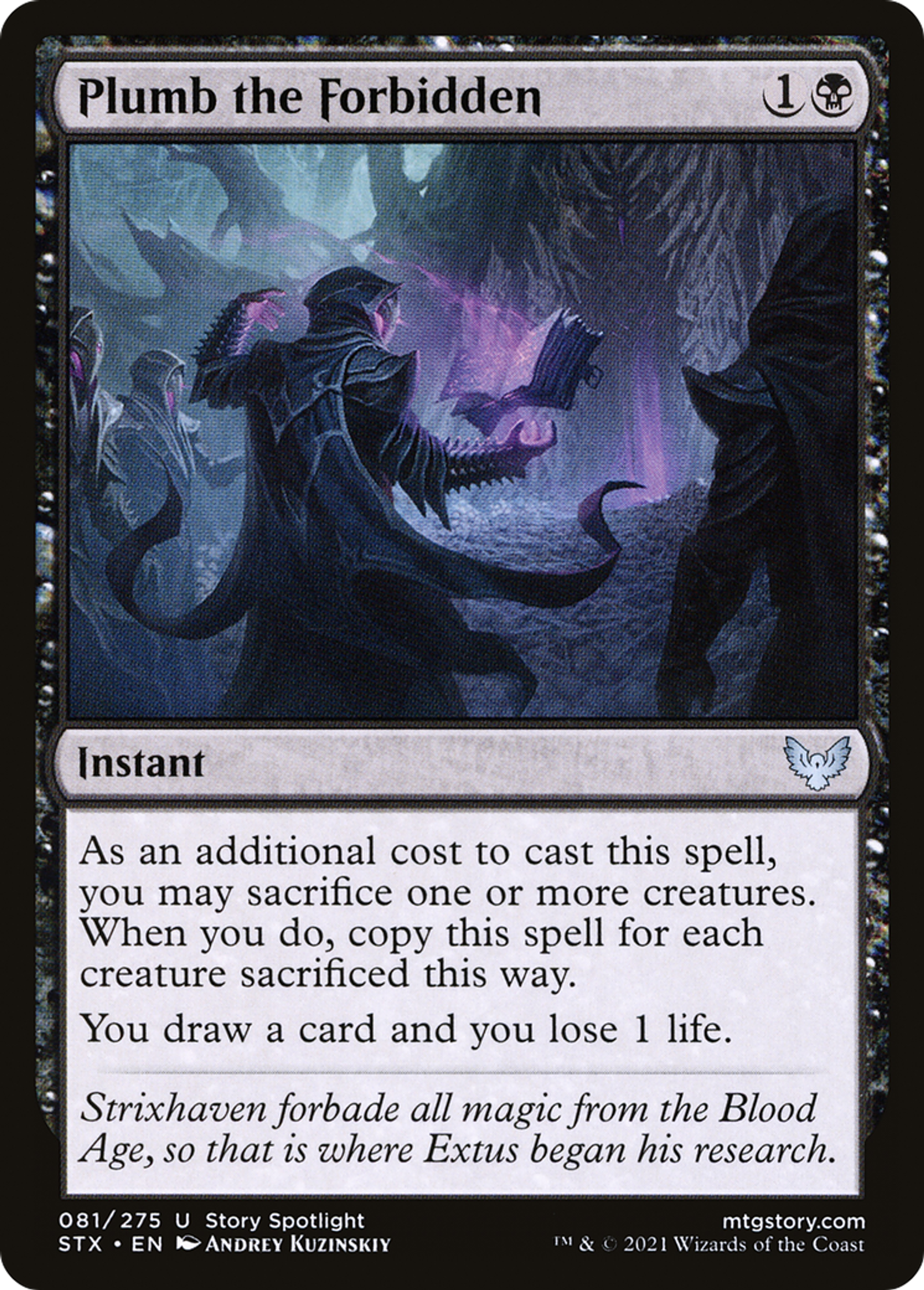 Plumb the Forbidden — Strixhaven: School of Mages — Magic: The Gathering